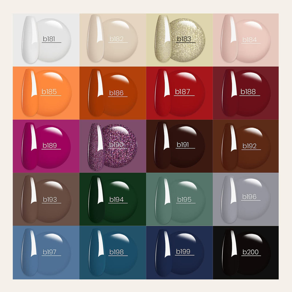 16 diff packs . Beetles GelNail Polish Kit, 20 Colors Soak Off Gel Polish with 1 Base Coat 1 Glossy & 1 Matte Top Coat