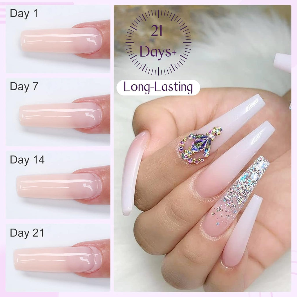 SAVILAND Builder Nail Gel – 3.53oz Light Pink Hard Gel for Nails Large Capacity Nail Strengthen, Nail Extension, Nail Art, U V Nail Gel