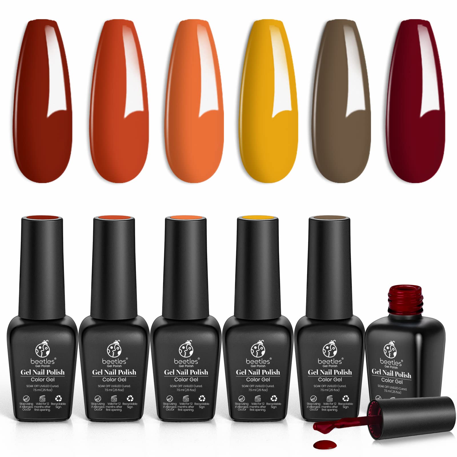 16 diff packs . Beetles GelNail Polish Kit, 20 Colors Soak Off Gel Polish with 1 Base Coat 1 Glossy & 1 Matte Top Coat