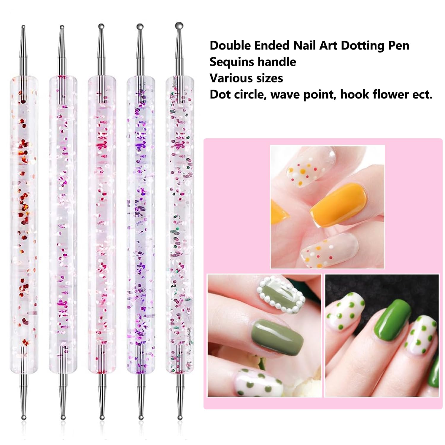 MUSILAN 31pcs Nail Art Brushes and Nail Art Tools Set, Nail Dotting Tools, Acrylic Nail Brush, Striping Nail Art Brushes for Long Lines, Nail Drawing Pen For Salons & Home DIY Manicure Nail Design