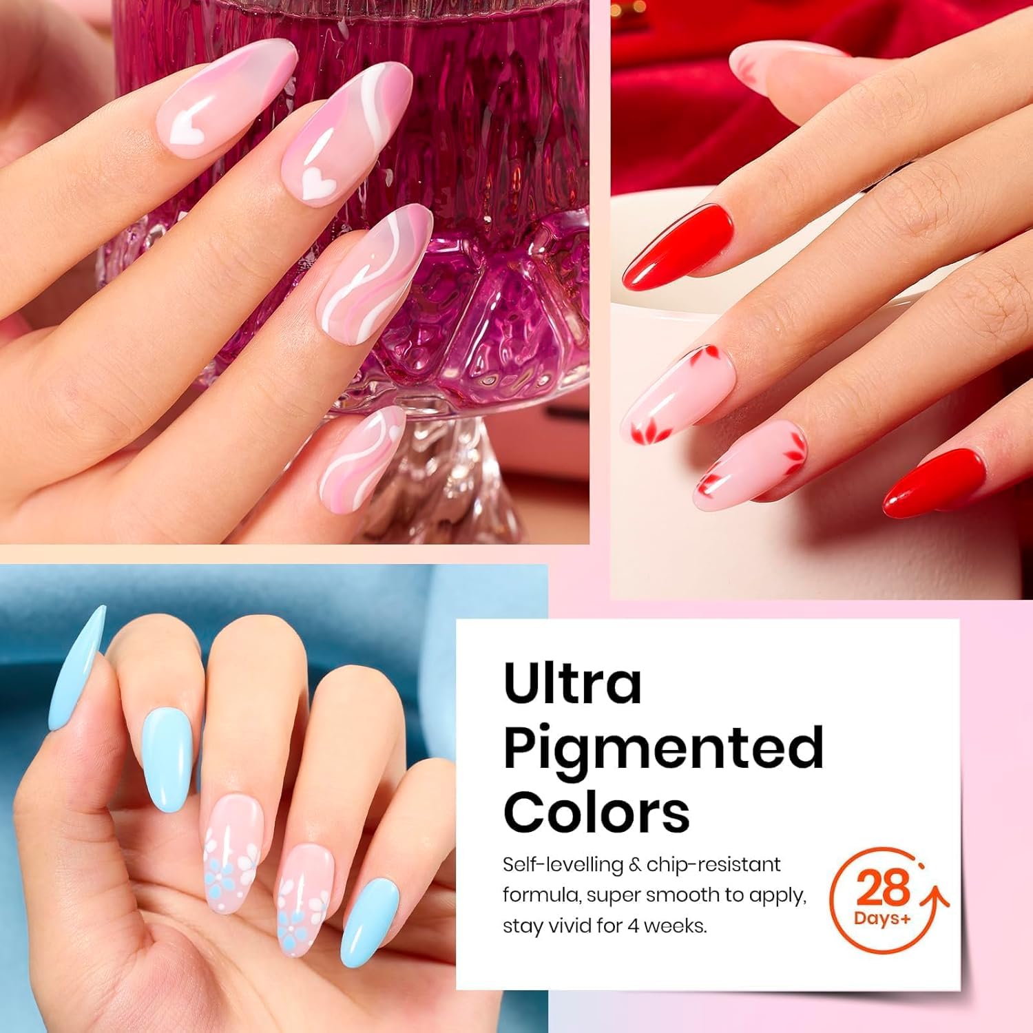 16 diff packs . Beetles GelNail Polish Kit, 20 Colors Soak Off Gel Polish with 1 Base Coat 1 Glossy & 1 Matte Top Coat