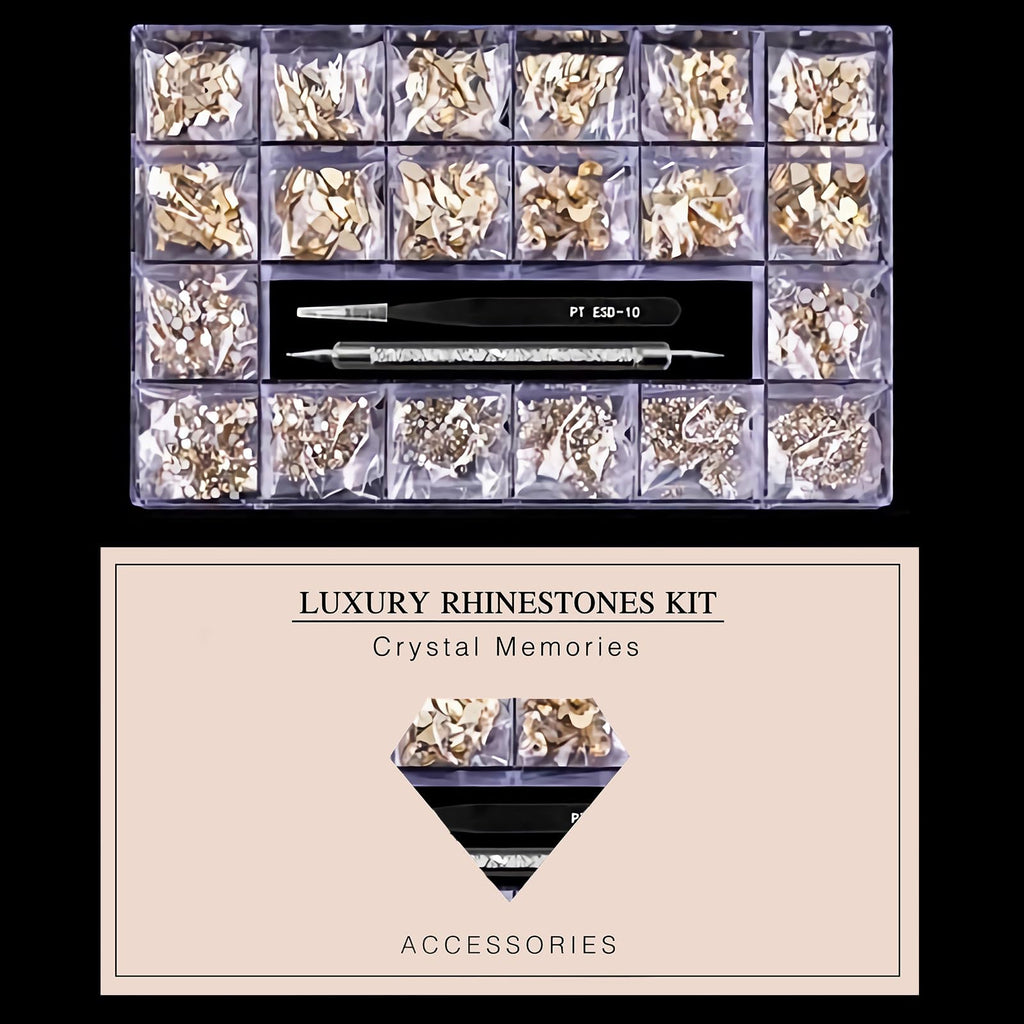 (5 diff packs ) 12 Types of 600  Diamonds + 2500 Flat Rhinestones Mix 20 Styles Flatback Stones Set + Tweezers + Drill Pen