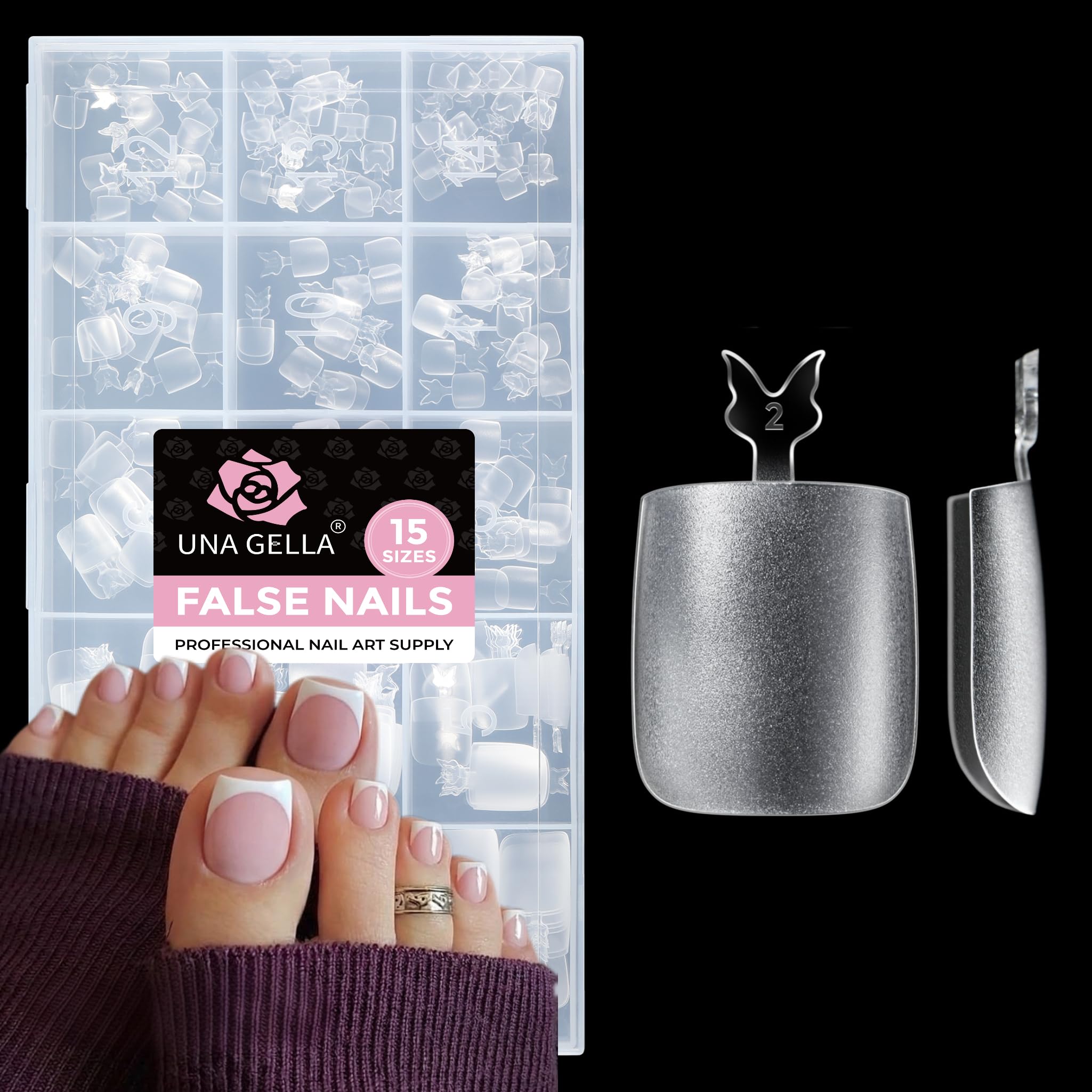 2 different options for glue , plus differnet shapes and sizes for nail tips! choose your pack !