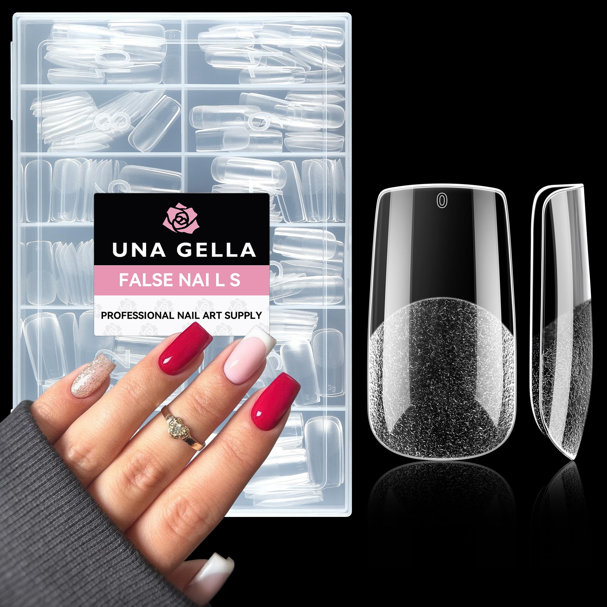 2 different options for glue , plus differnet shapes and sizes for nail tips! choose your pack !