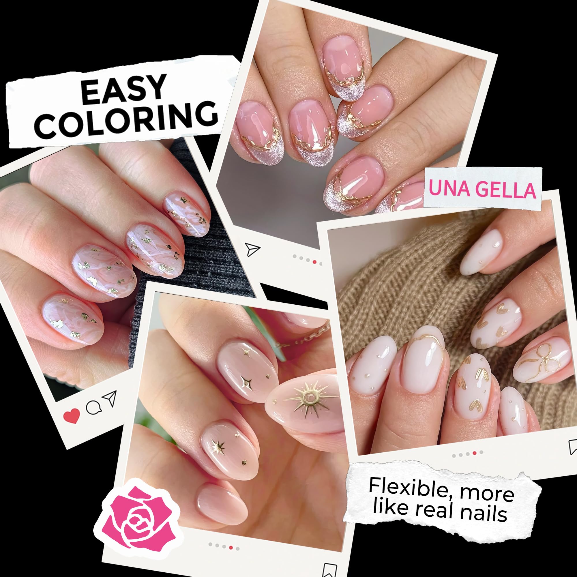 2 different options for glue , plus differnet shapes and sizes for nail tips! choose your pack !