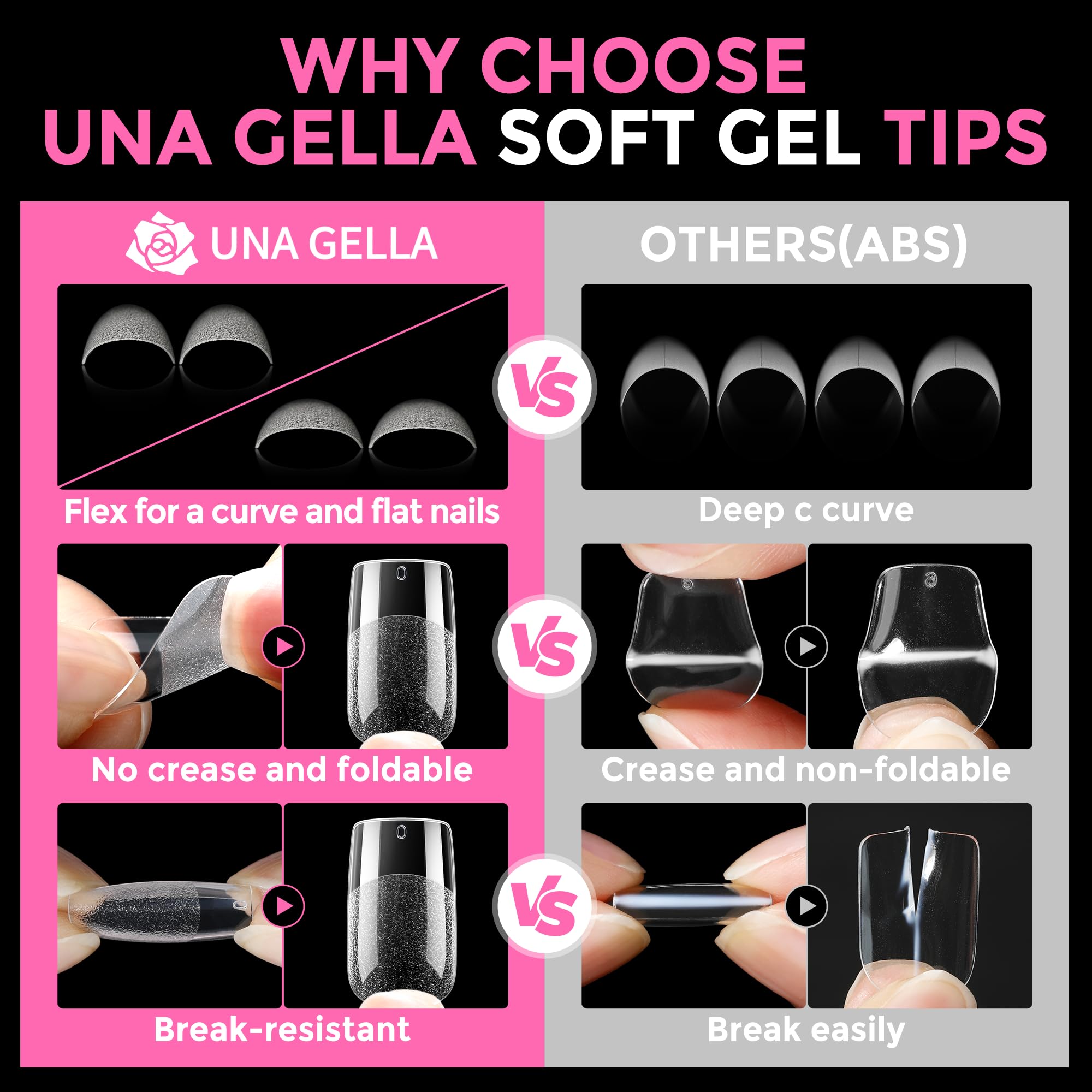 2 different options for glue , plus differnet shapes and sizes for nail tips! choose your pack !