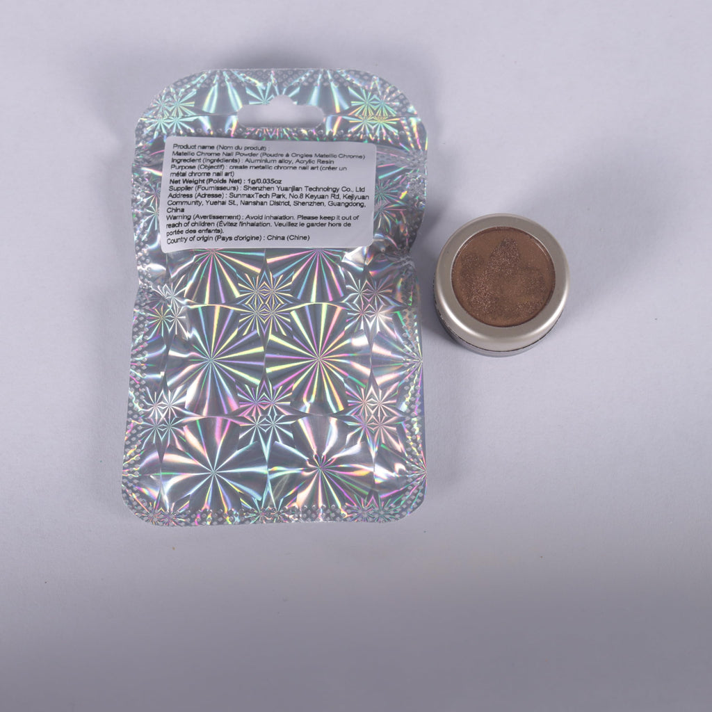 Laza Chrome Nail Powder Mirror Effect Metallic 6 diff colors
