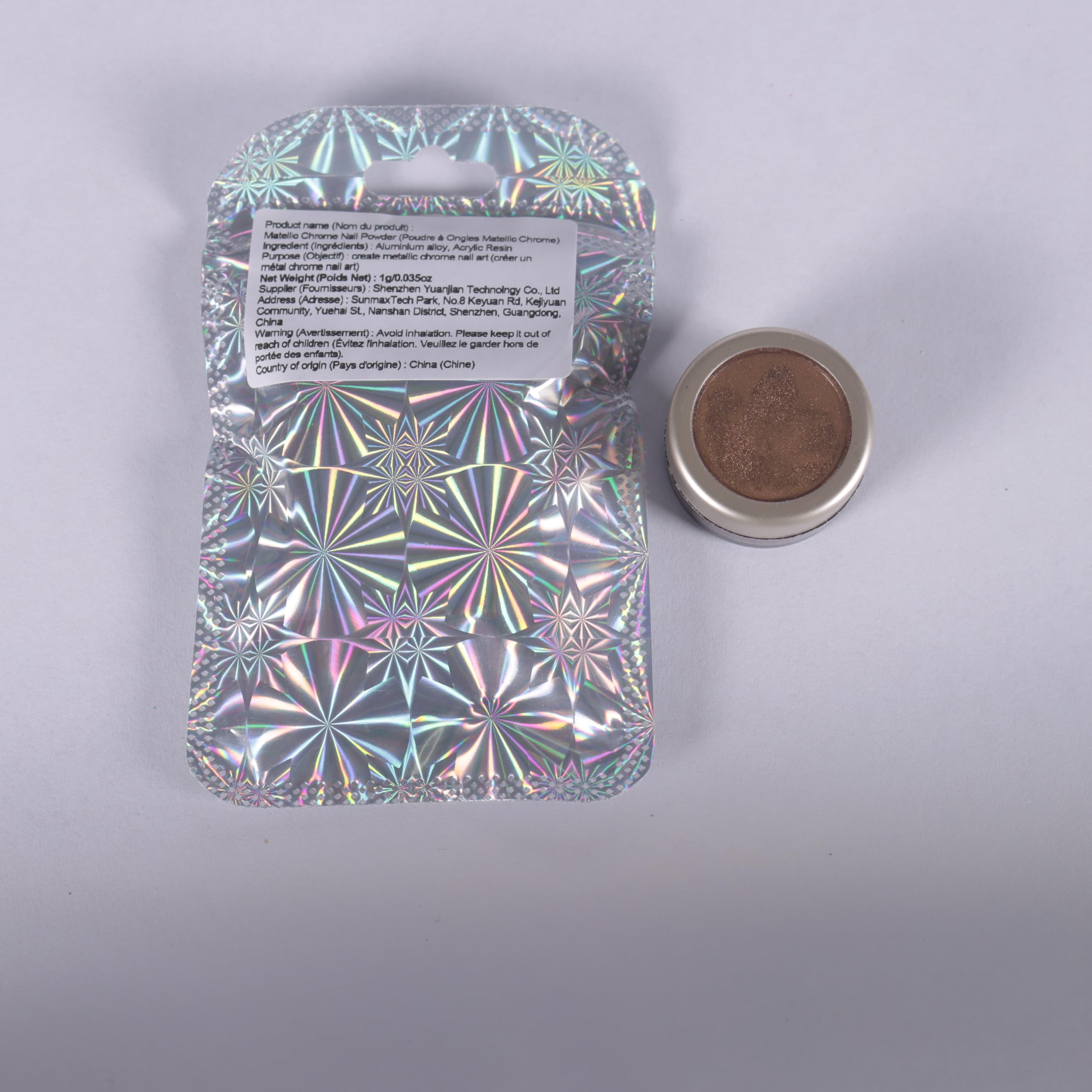 Laza Chrome Nail Powder Mirror Effect Metallic 6 diff colors
