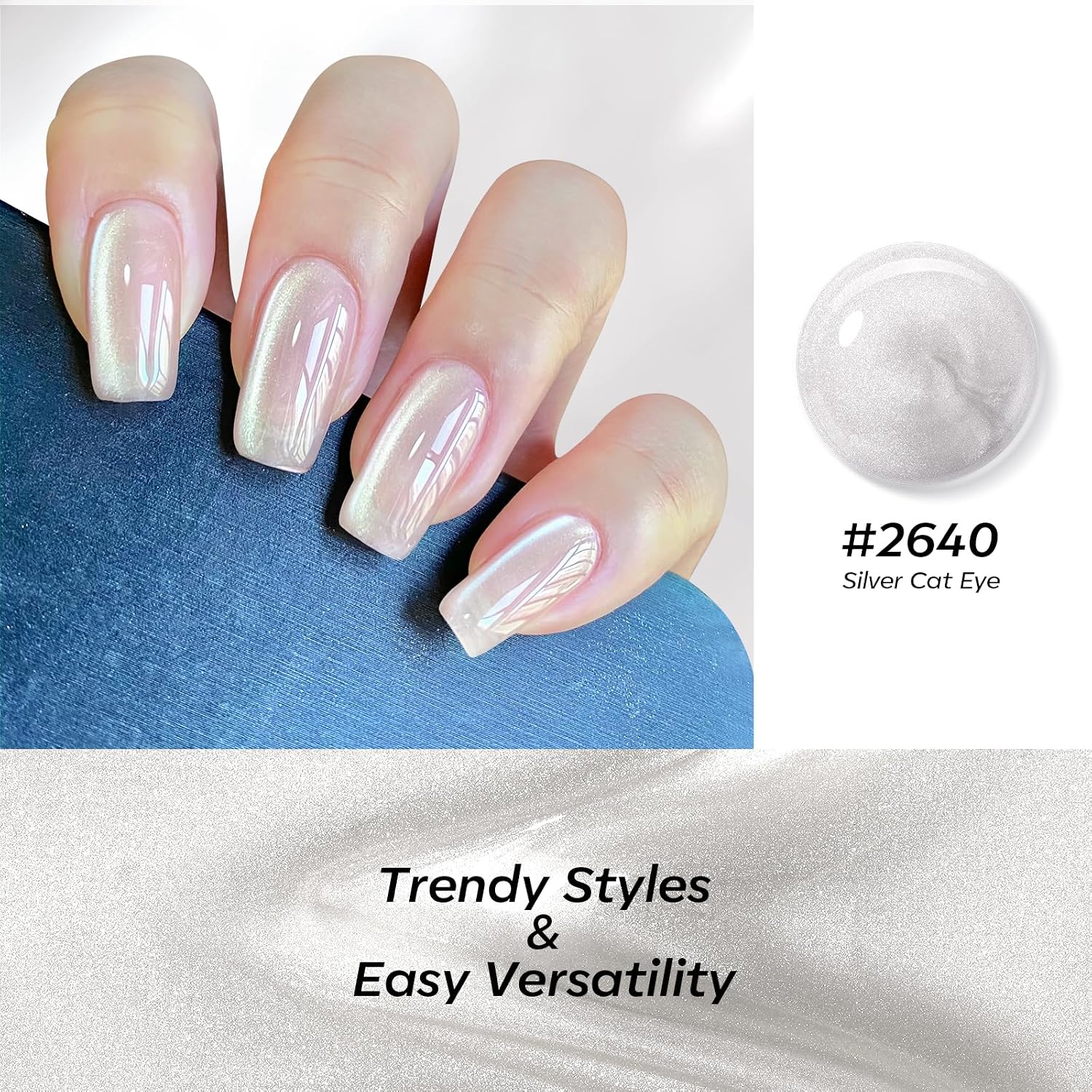 Modelones Magnetic Cat-Eye Gel Nail Polish, 11 Color Options