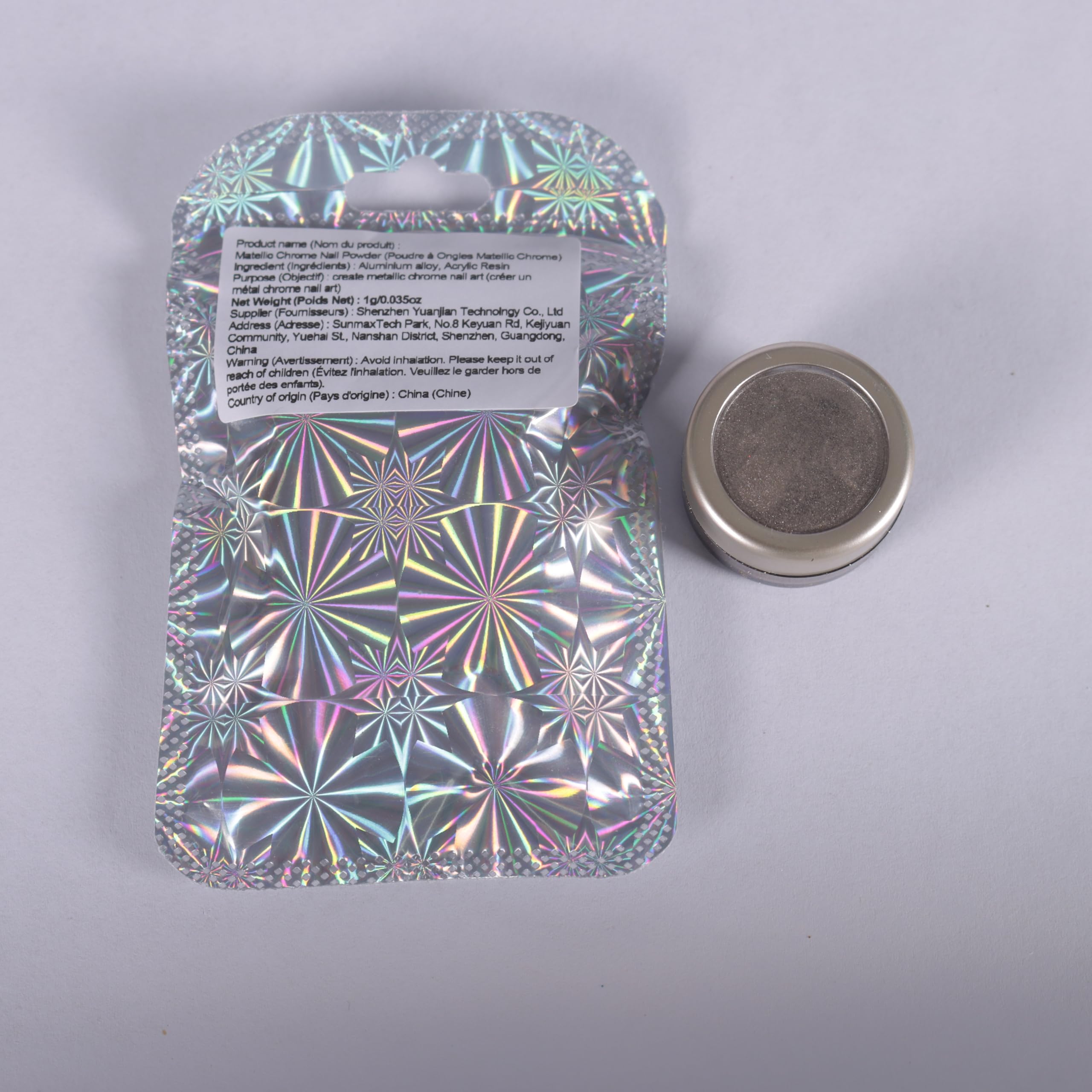 Laza Chrome Nail Powder Mirror Effect Metallic 6 diff colors