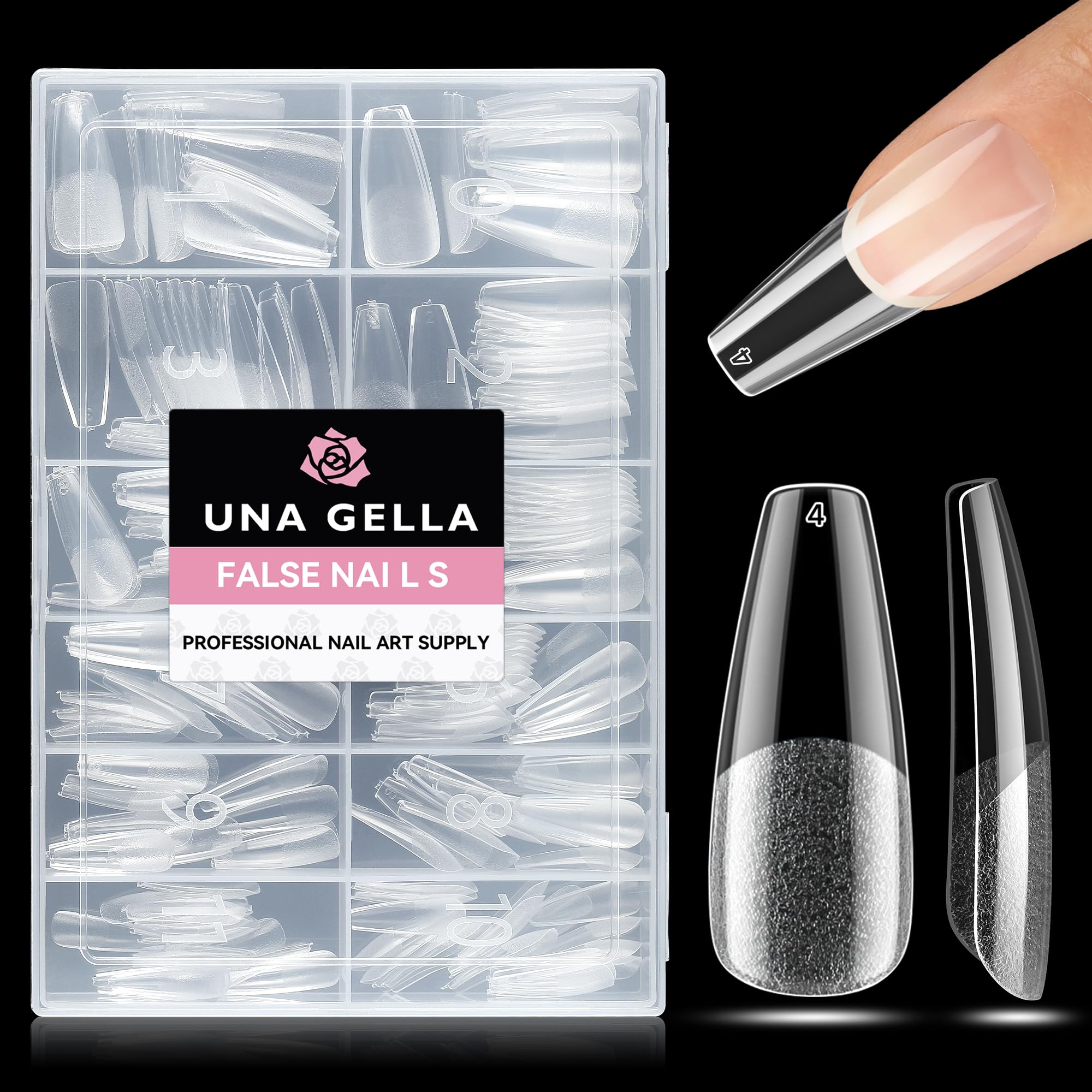 2 different options for glue , plus differnet shapes and sizes for nail tips! choose your pack !