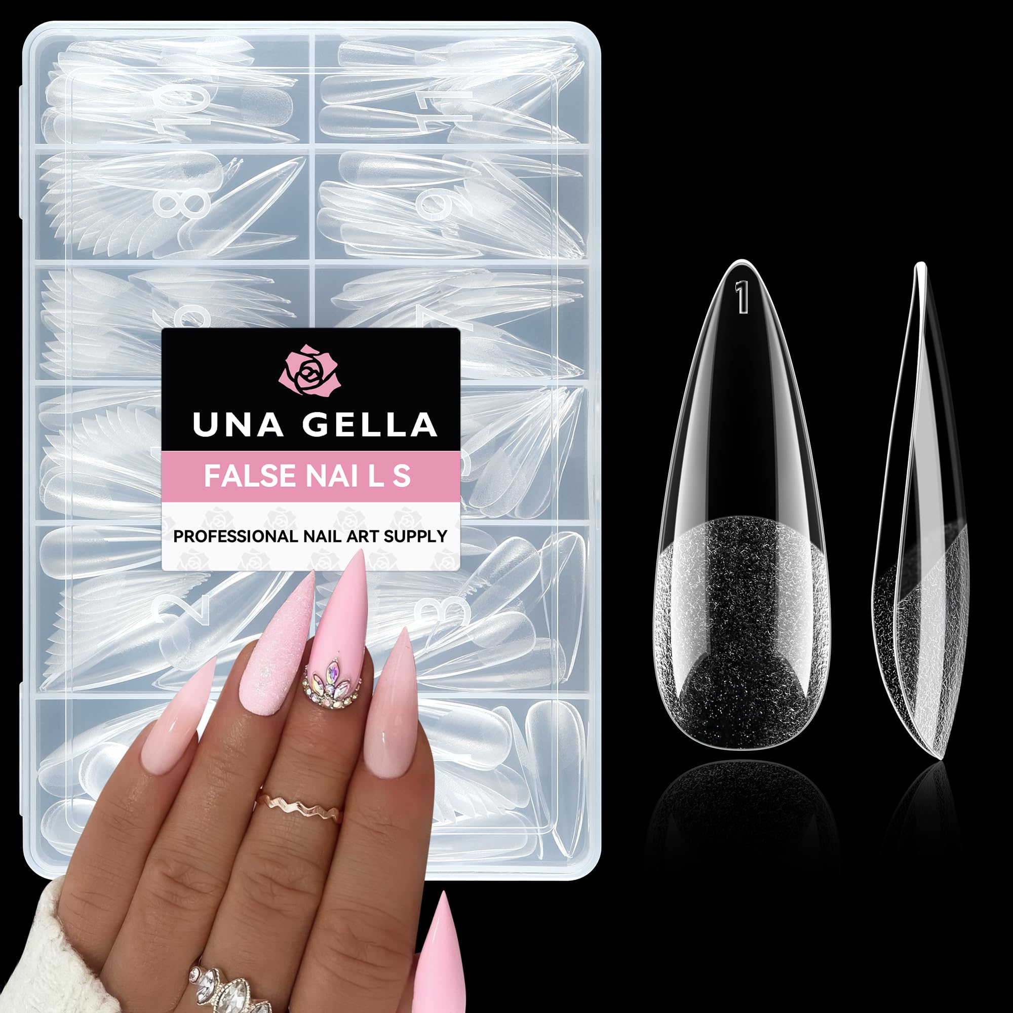 2 different options for glue , plus differnet shapes and sizes for nail tips! choose your pack !