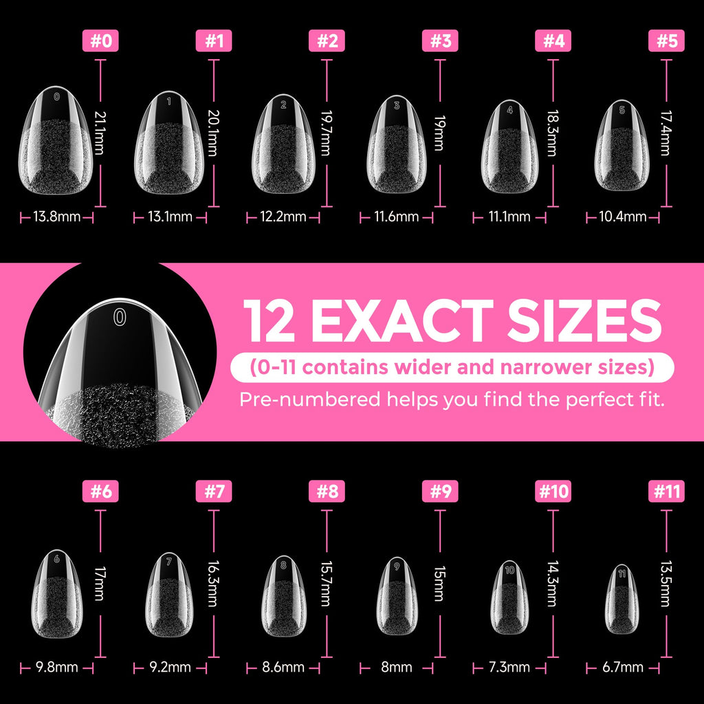 2 different options for glue , plus differnet shapes and sizes for nail tips! choose your pack !