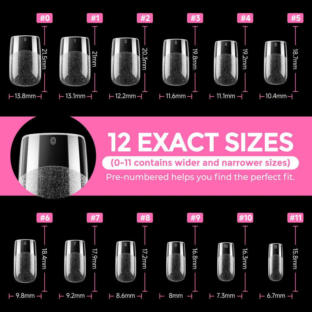 2 different options for glue , plus differnet shapes and sizes for nail tips! choose your pack !