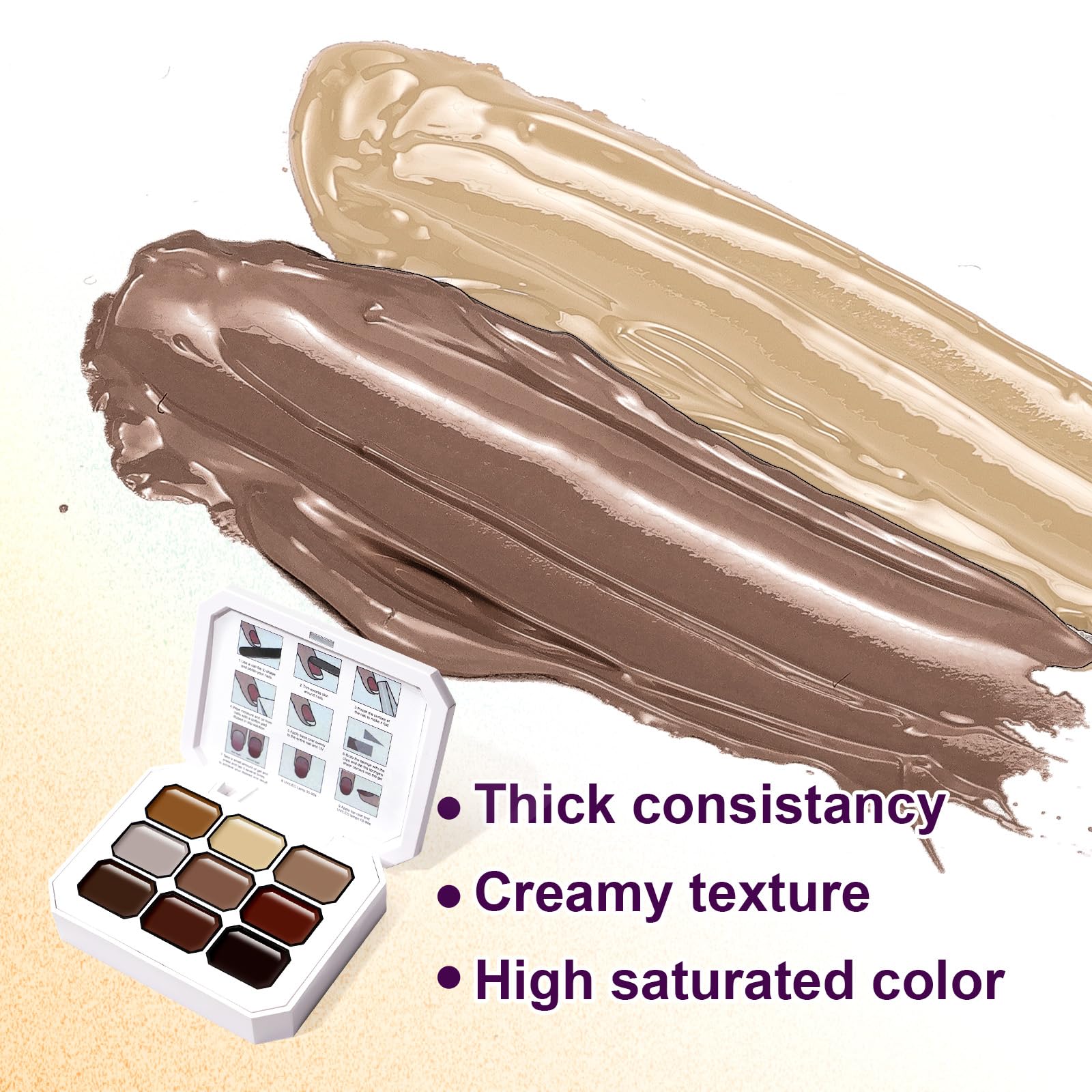 Gradient Painting Gel,(plenty of diff combinations!) 9 Colors Ombre Gel Nail Polish with 100Pcs Nail Sponges &Tweezers, Sponging Gel Nail Polish for Ombre Nails