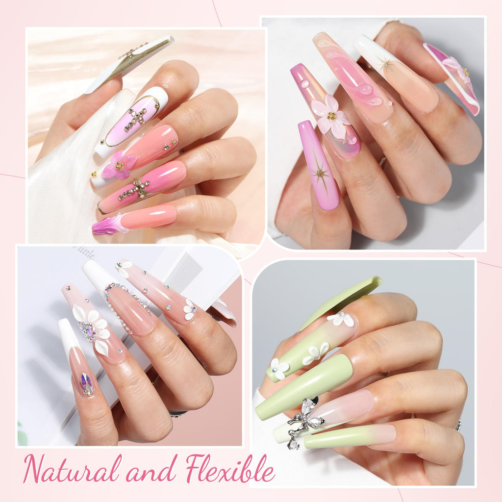 2 different options for glue , plus differnet shapes and sizes for nail tips! choose your pack !