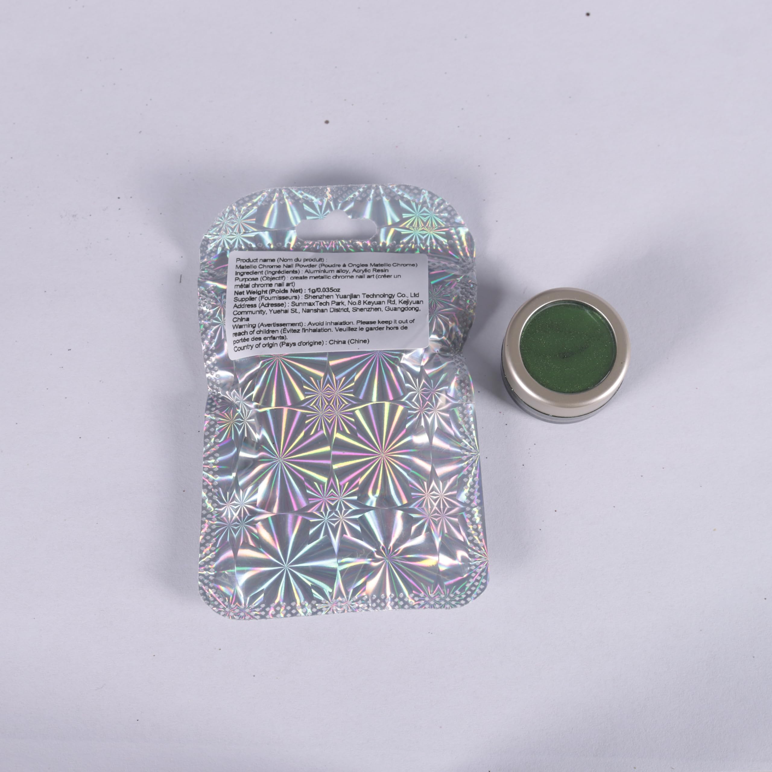 Laza Chrome Nail Powder Mirror Effect Metallic 6 diff colors