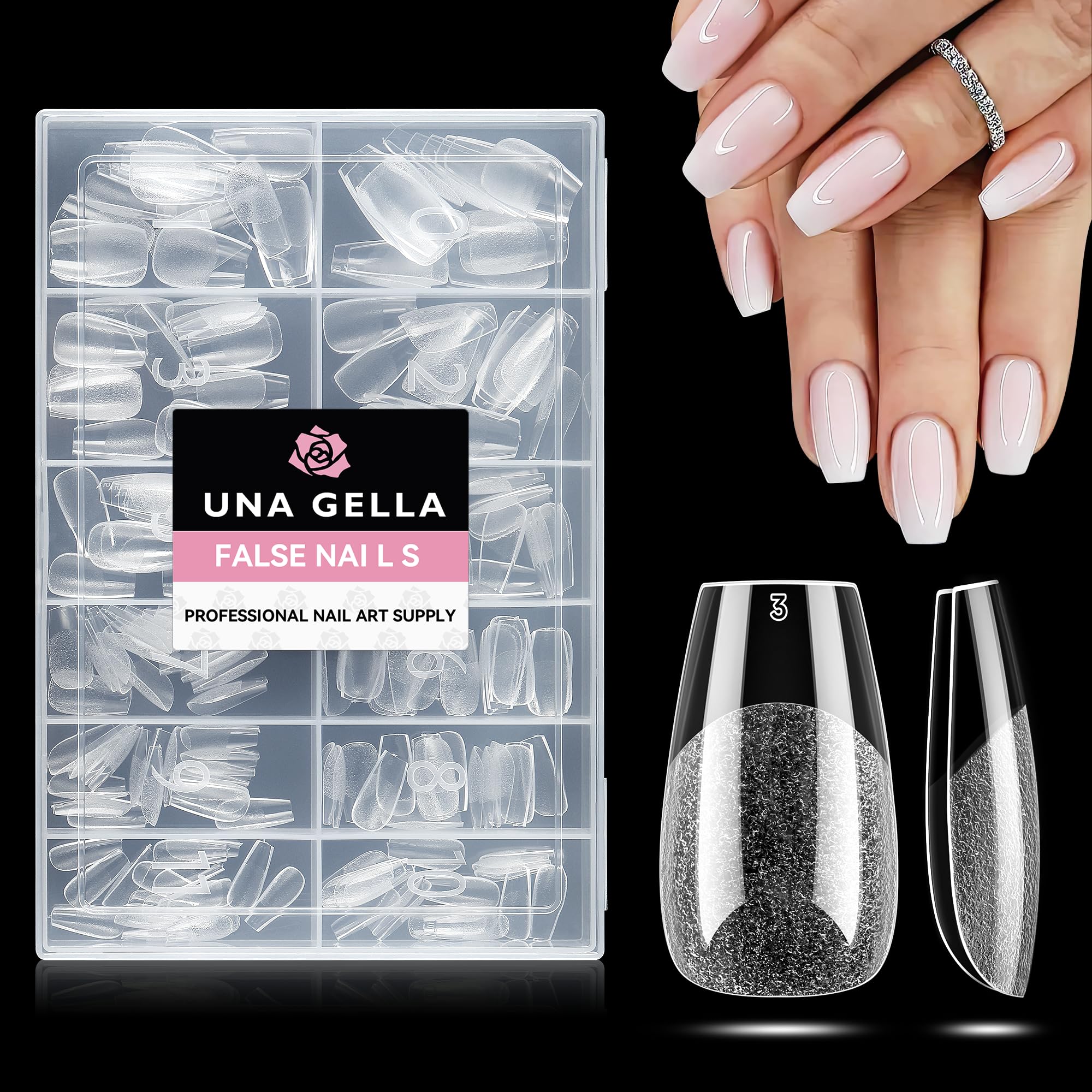 2 different options for glue , plus differnet shapes and sizes for nail tips! choose your pack !