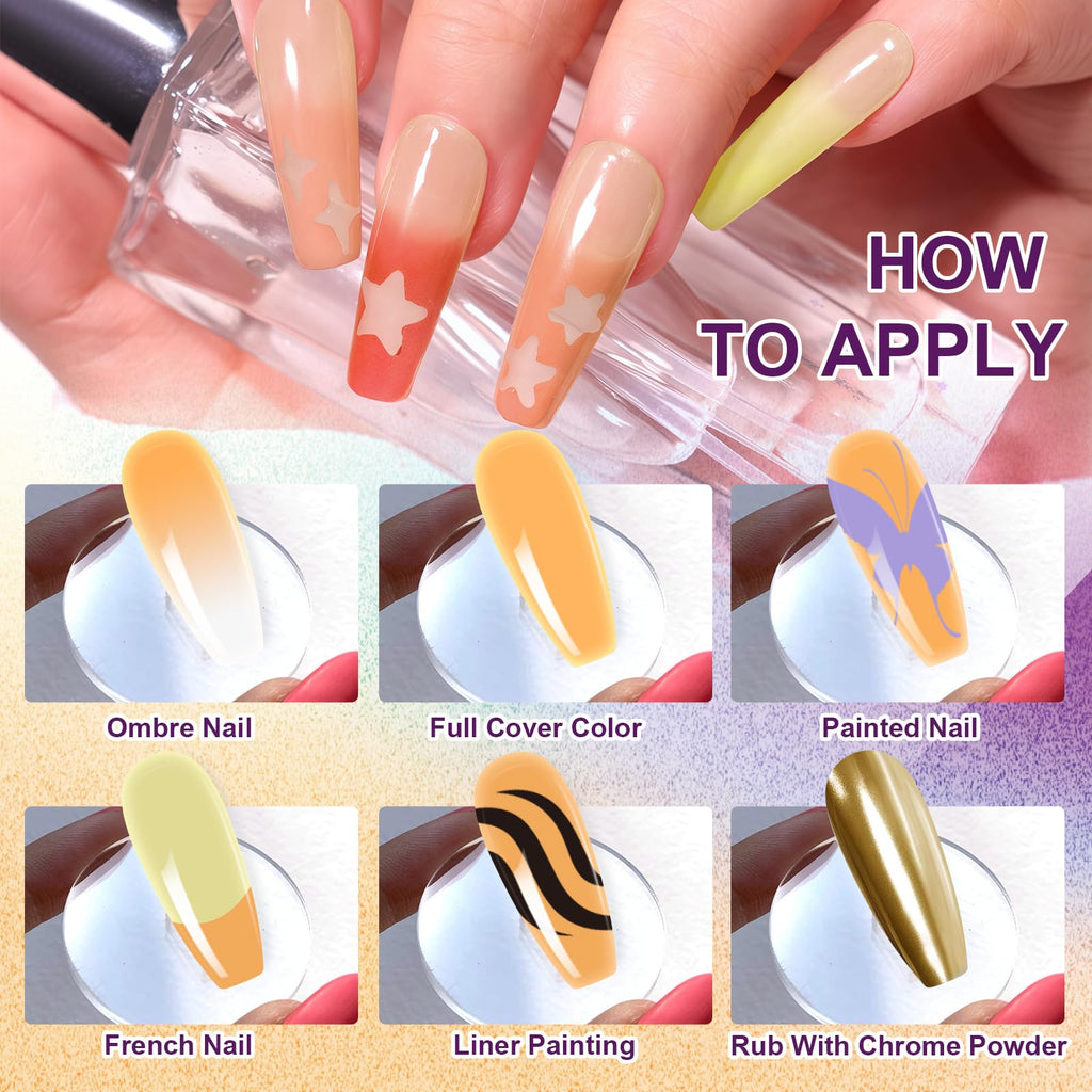 Gradient Painting Gel,(plenty of diff combinations!) 9 Colors Ombre Gel Nail Polish with 100Pcs Nail Sponges &Tweezers, Sponging Gel Nail Polish for Ombre Nails