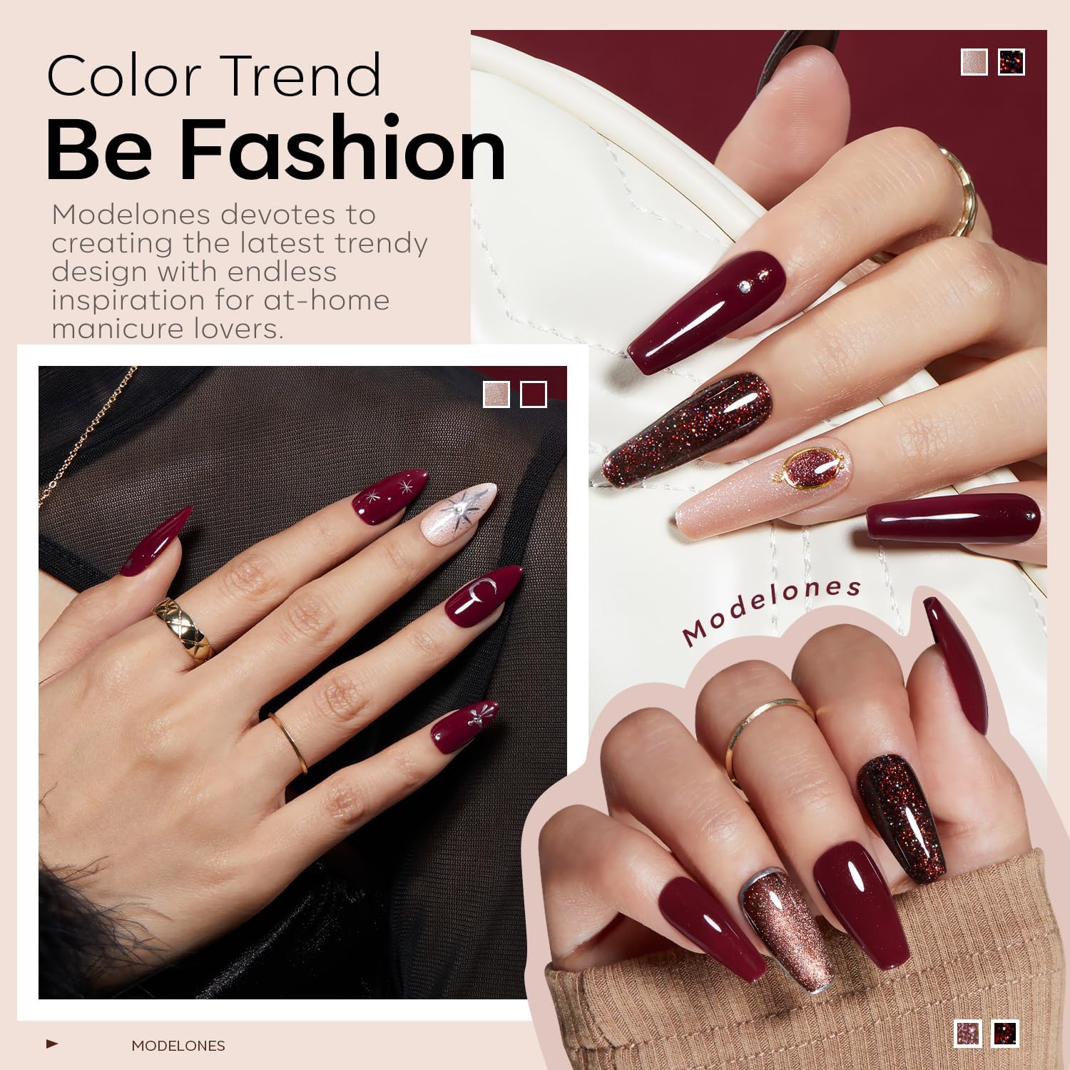 (13 diff combinations, some magnetic) Modelones Gel Nail Polish, 6 Colors Pearl Aurora Iridescent Shimmer White Pink Purple Mermaid Nail Drawing Gel Polish Soak Off UV Gel Led Nail Gel Polish Swirl Shell Thread Effect DIY Manicure Gifts