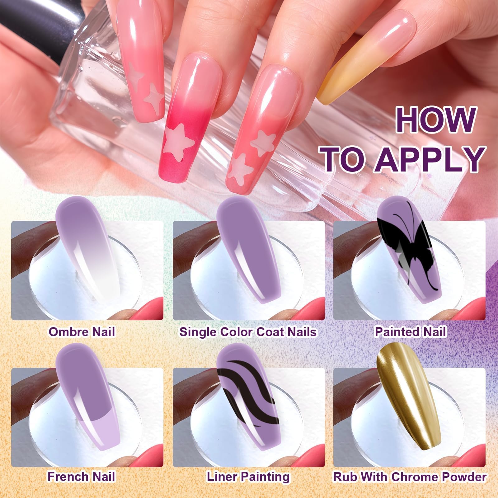 Gradient Painting Gel,(plenty of diff combinations!) 9 Colors Ombre Gel Nail Polish with 100Pcs Nail Sponges &Tweezers, Sponging Gel Nail Polish for Ombre Nails