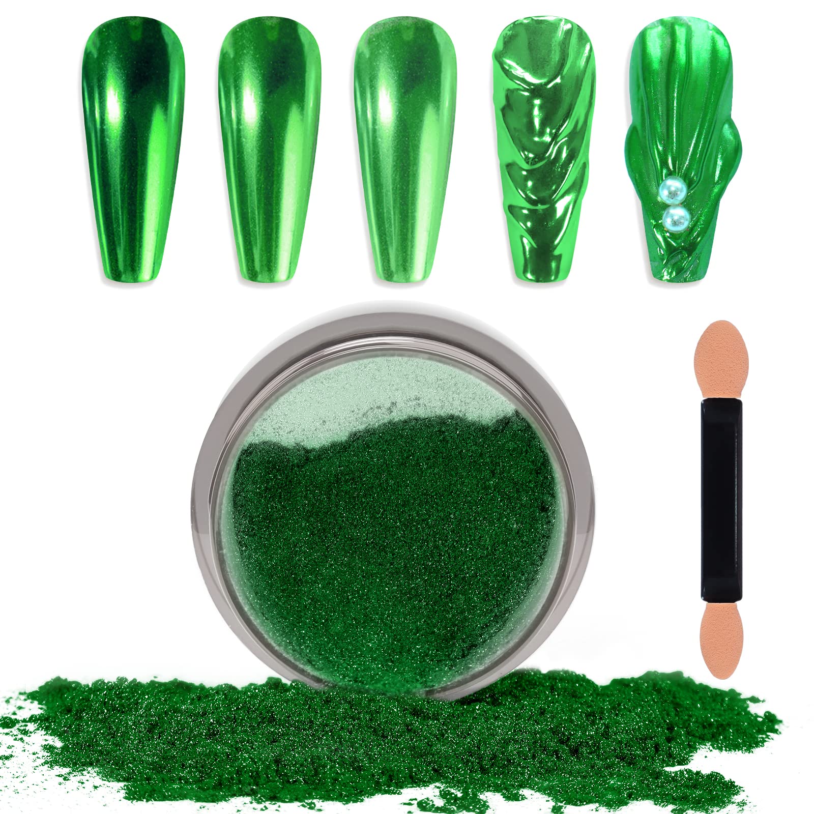 Laza Chrome Nail Powder Mirror Effect Metallic 6 diff colors