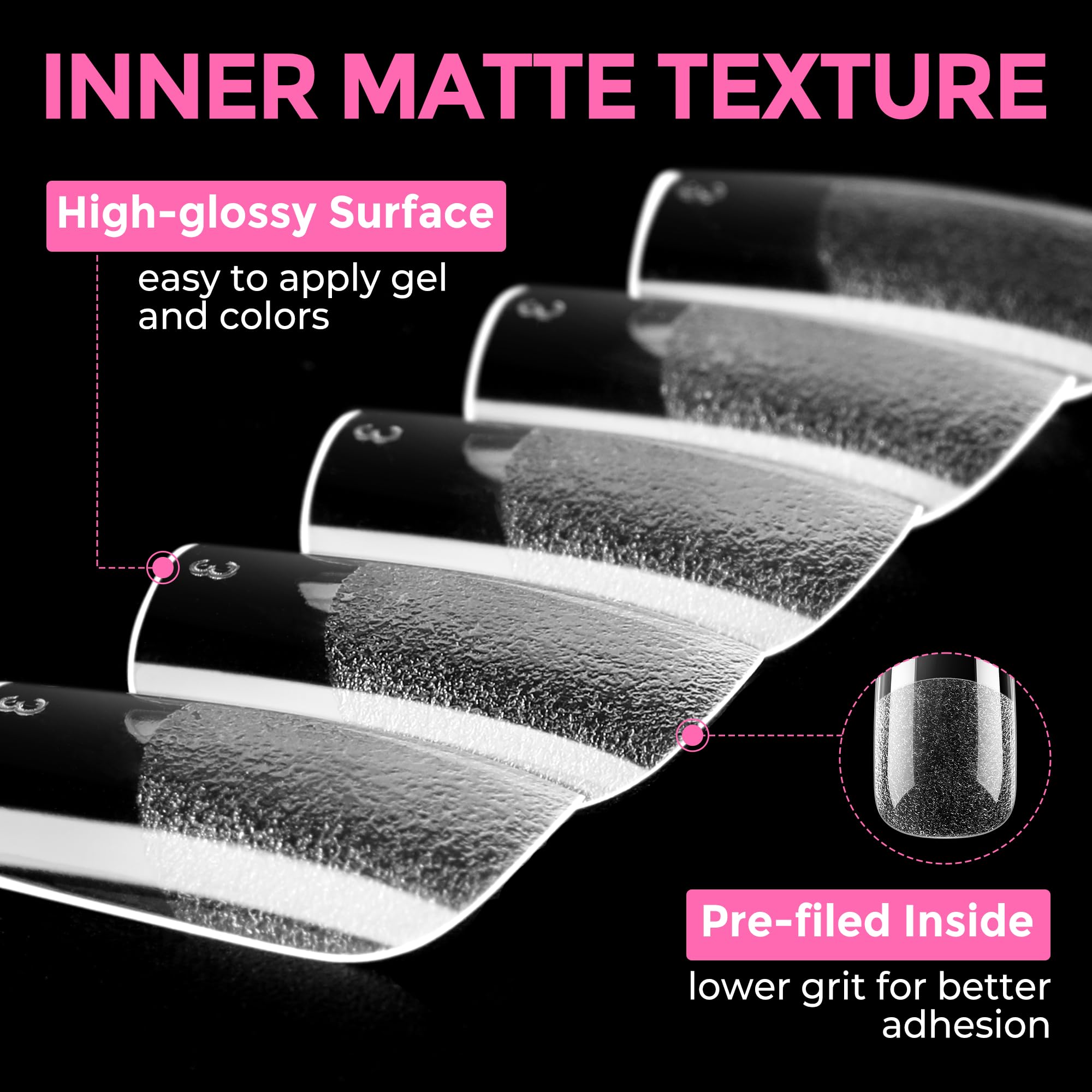 2 different options for glue , plus differnet shapes and sizes for nail tips! choose your pack !