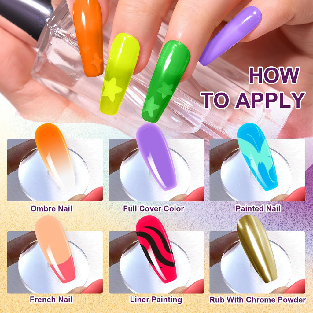 Gradient Painting Gel,(plenty of diff combinations!) 9 Colors Ombre Gel Nail Polish with 100Pcs Nail Sponges &Tweezers, Sponging Gel Nail Polish for Ombre Nails