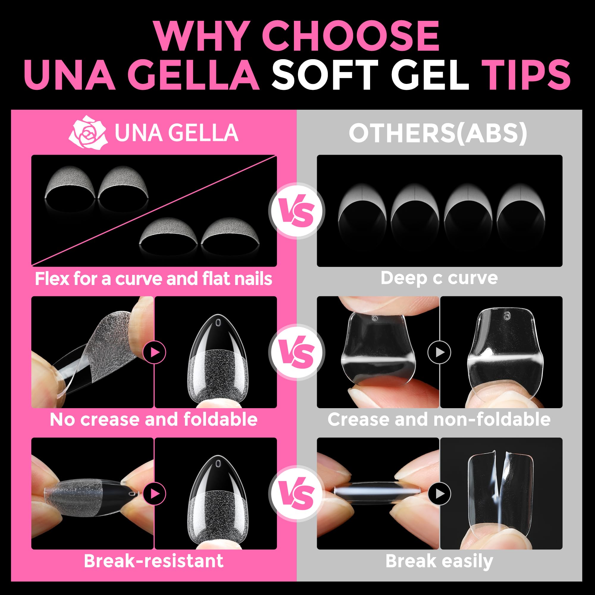 2 different options for glue , plus differnet shapes and sizes for nail tips! choose your pack !