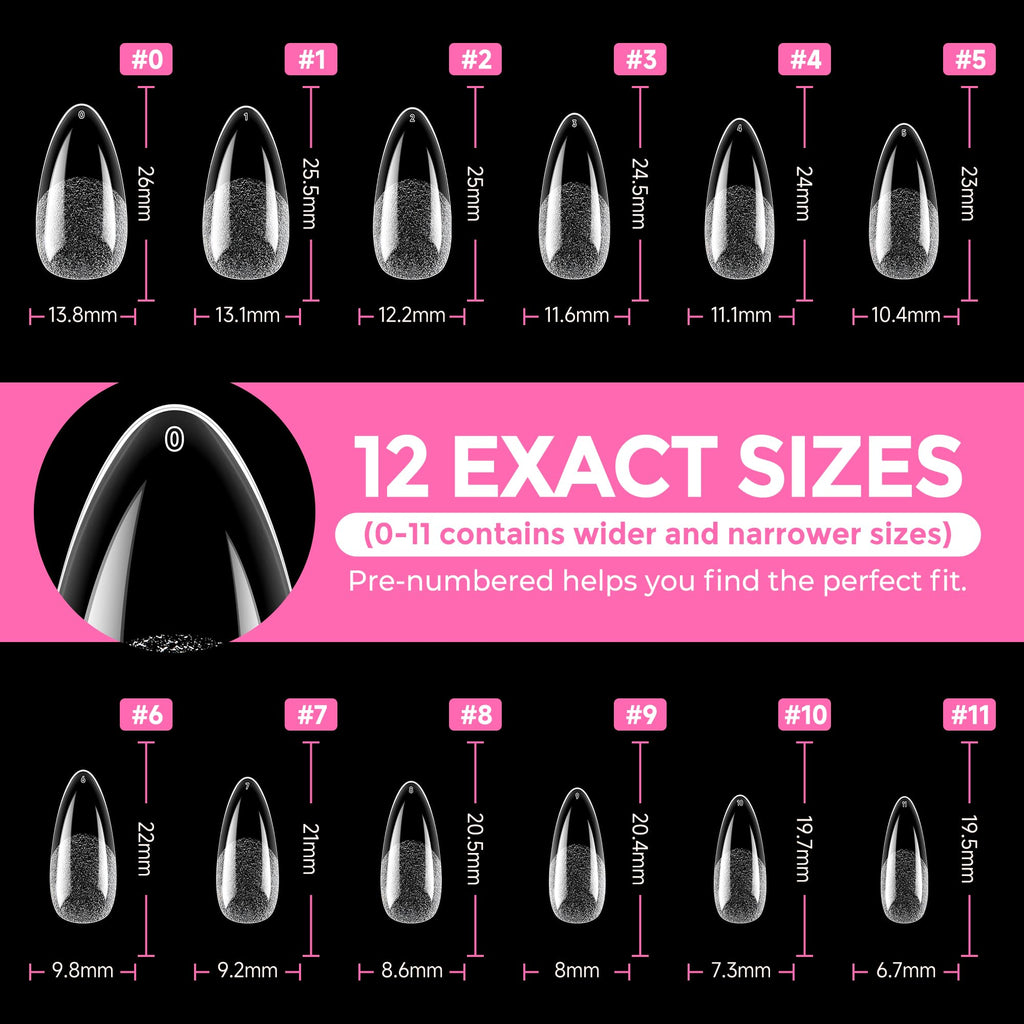 2 different options for glue , plus differnet shapes and sizes for nail tips! choose your pack !