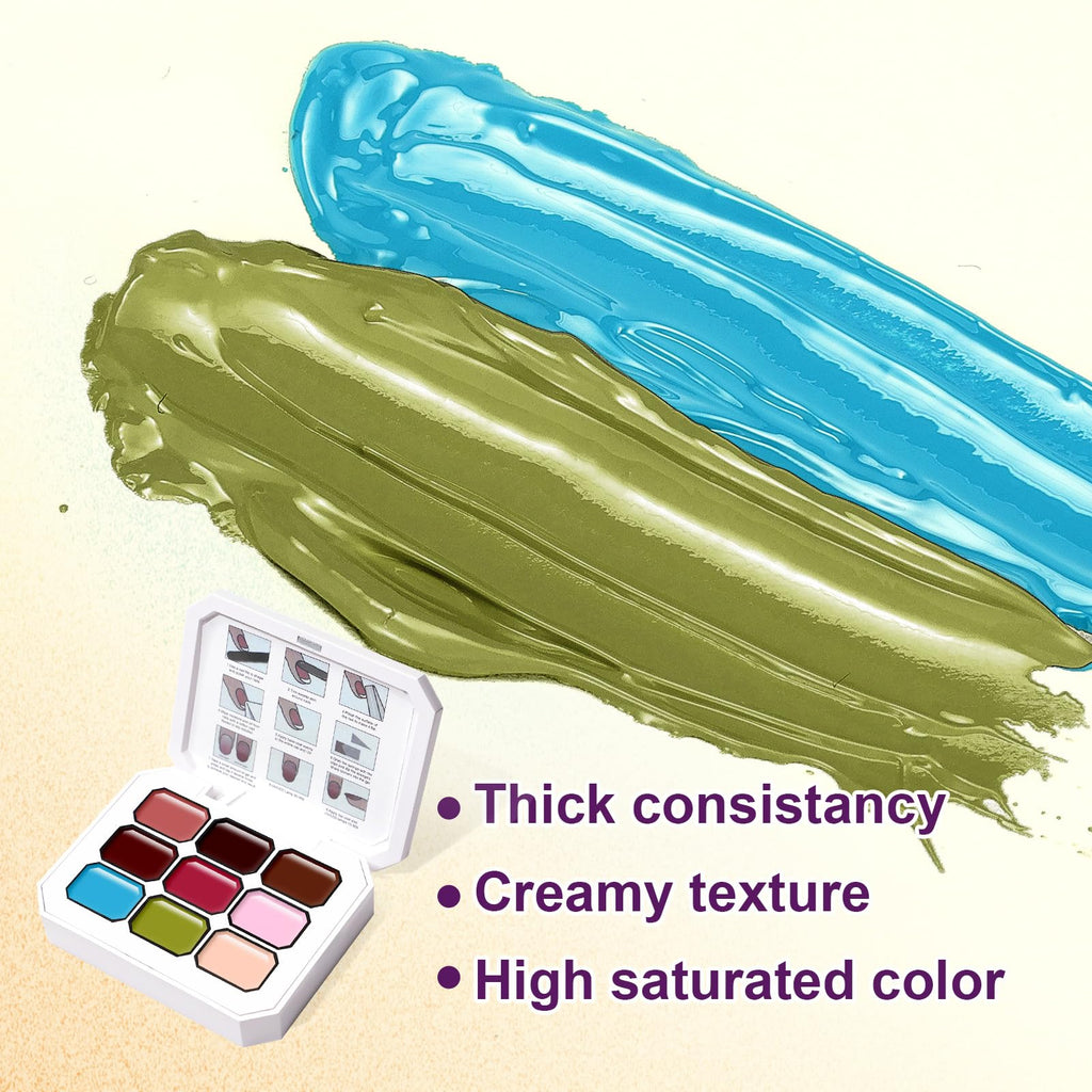 Gradient Painting Gel,(plenty of diff combinations!) 9 Colors Ombre Gel Nail Polish with 100Pcs Nail Sponges &Tweezers, Sponging Gel Nail Polish for Ombre Nails