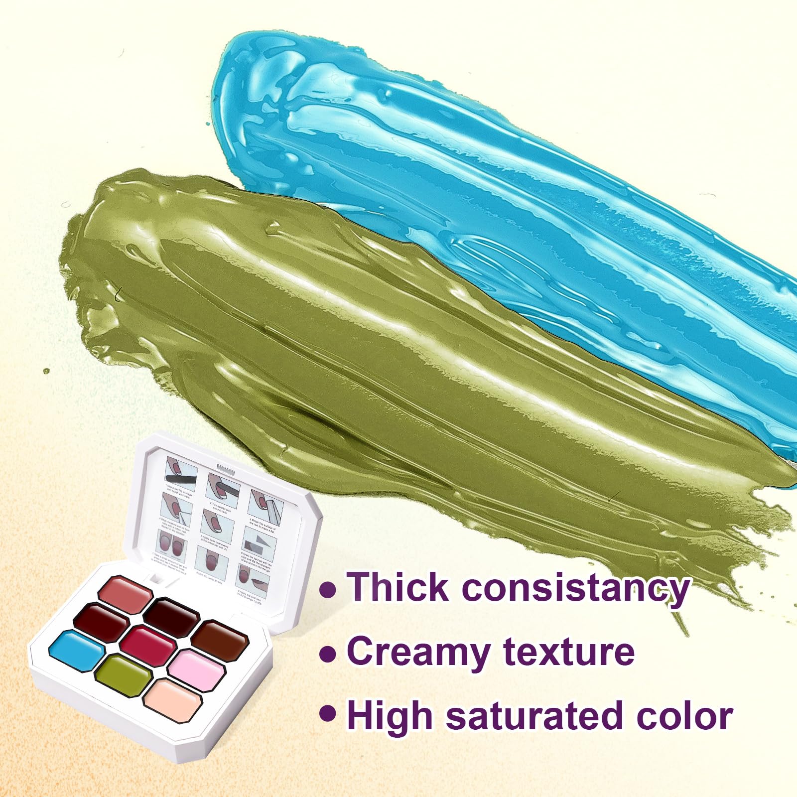 Gradient Painting Gel,(plenty of diff combinations!) 9 Colors Ombre Gel Nail Polish with 100Pcs Nail Sponges &Tweezers, Sponging Gel Nail Polish for Ombre Nails