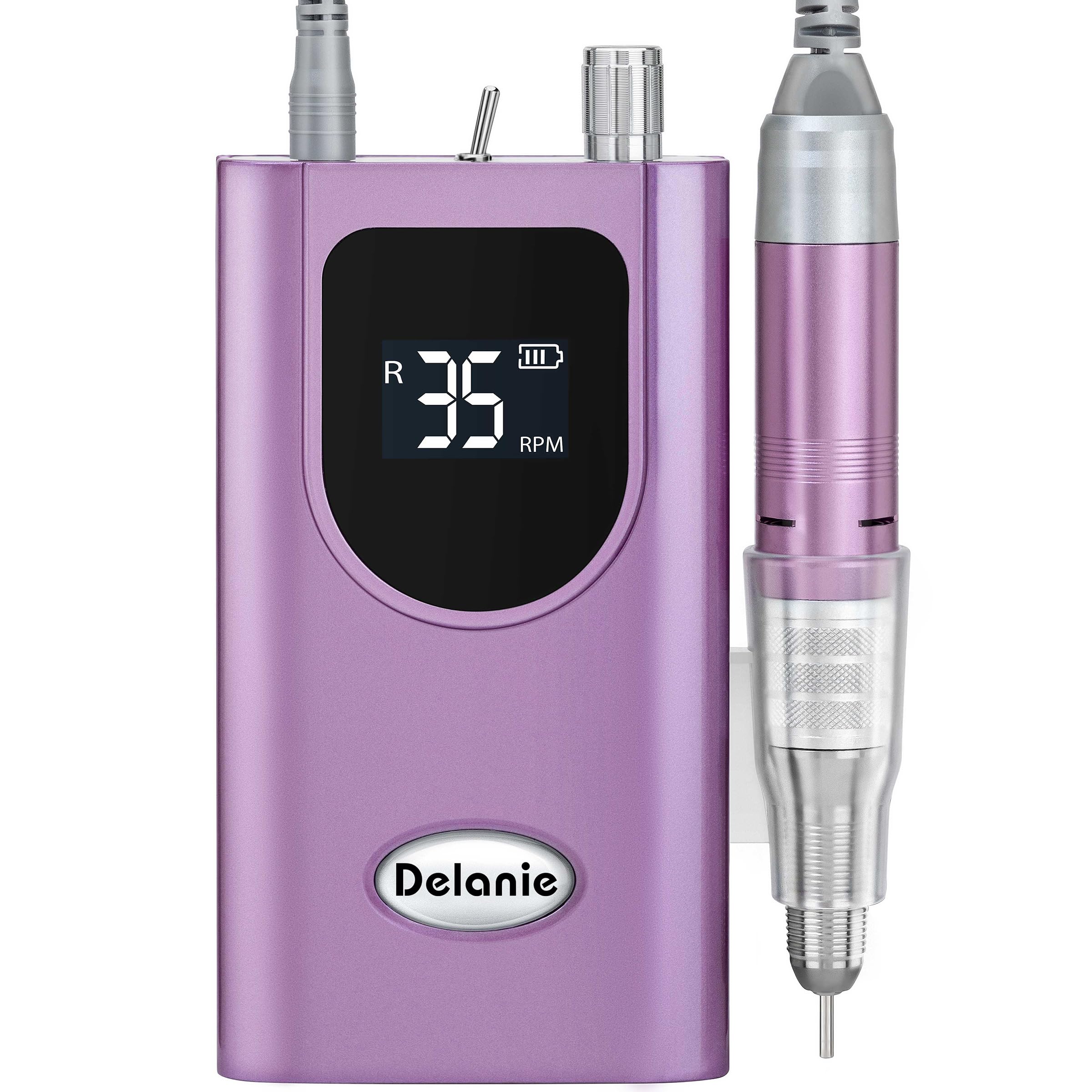 Delanie Professional Nail Drill High Torque 35000 RPM Rechargeable Portable Electric Nail File for Acrylic & Gel, High Speed, Low Heat, Low Vibration (7 colors )