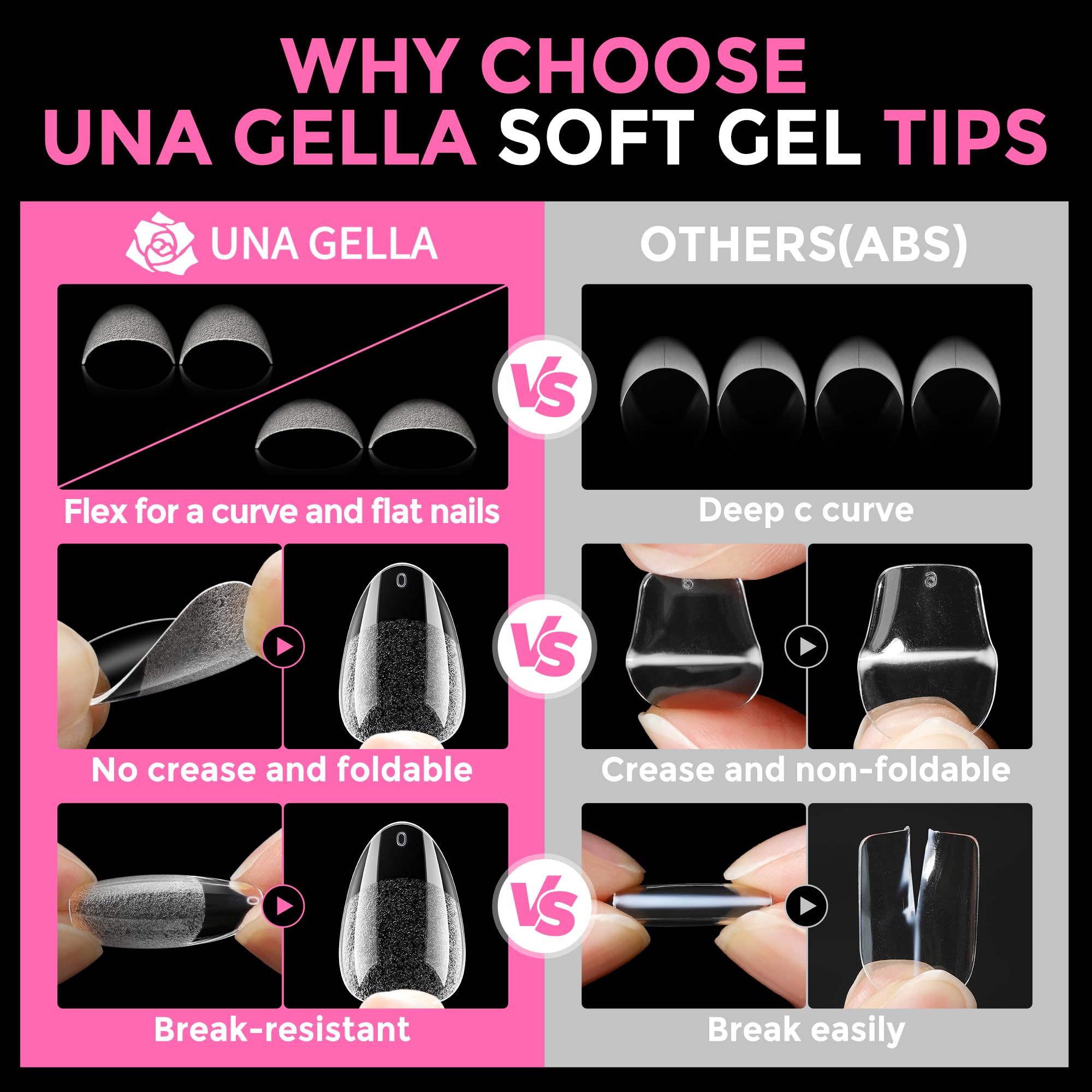 2 different options for glue , plus differnet shapes and sizes for nail tips! choose your pack !