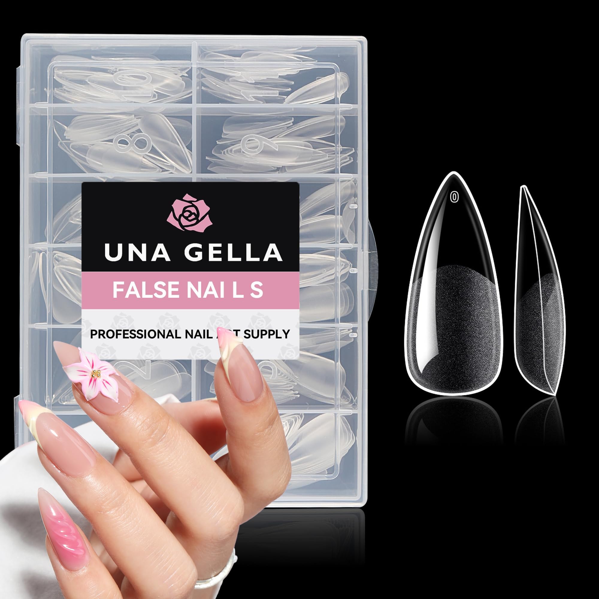 2 different options for glue , plus differnet shapes and sizes for nail tips! choose your pack !