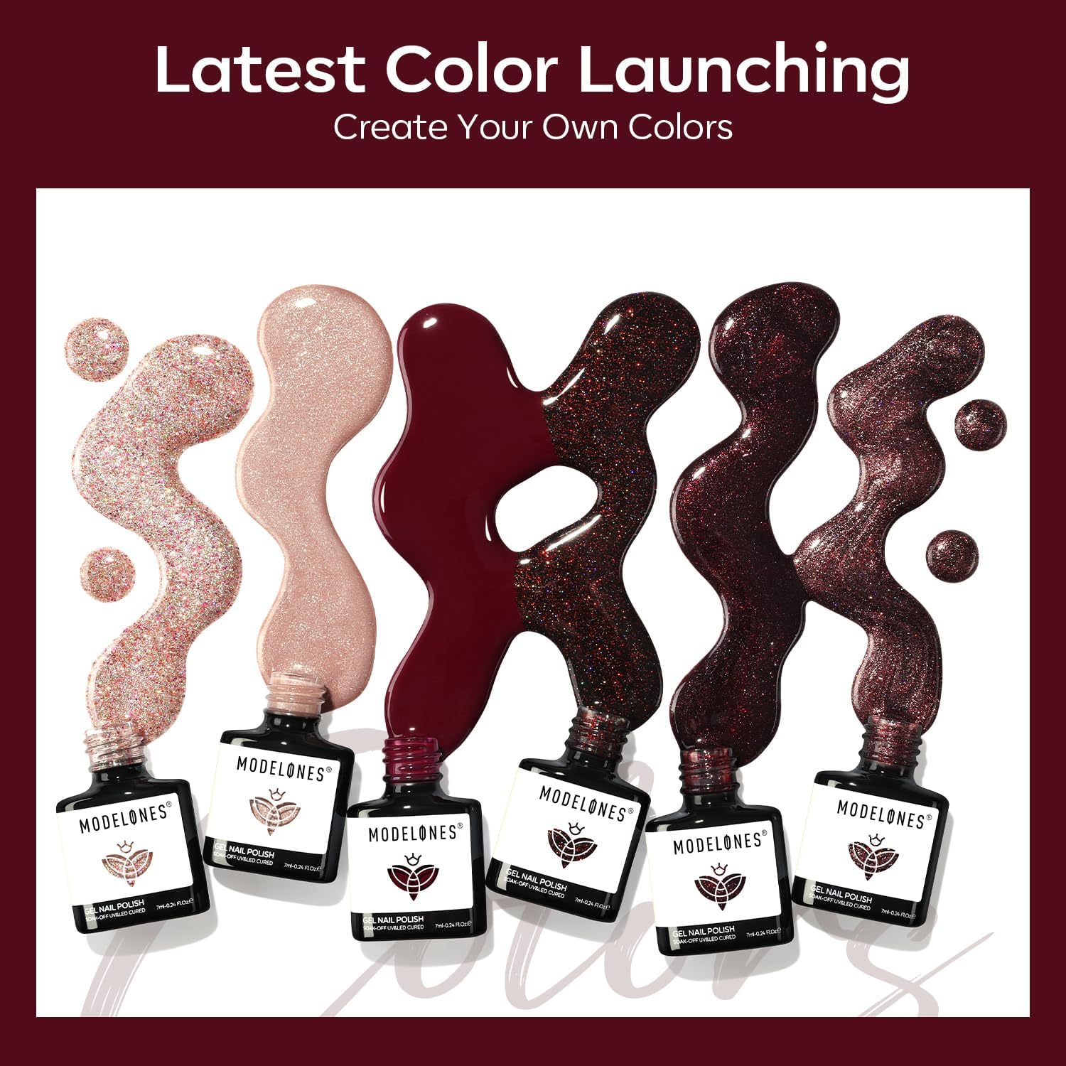 (13 diff combinations, some magnetic) Modelones Gel Nail Polish, 6 Colors Pearl Aurora Iridescent Shimmer White Pink Purple Mermaid Nail Drawing Gel Polish Soak Off UV Gel Led Nail Gel Polish Swirl Shell Thread Effect DIY Manicure Gifts