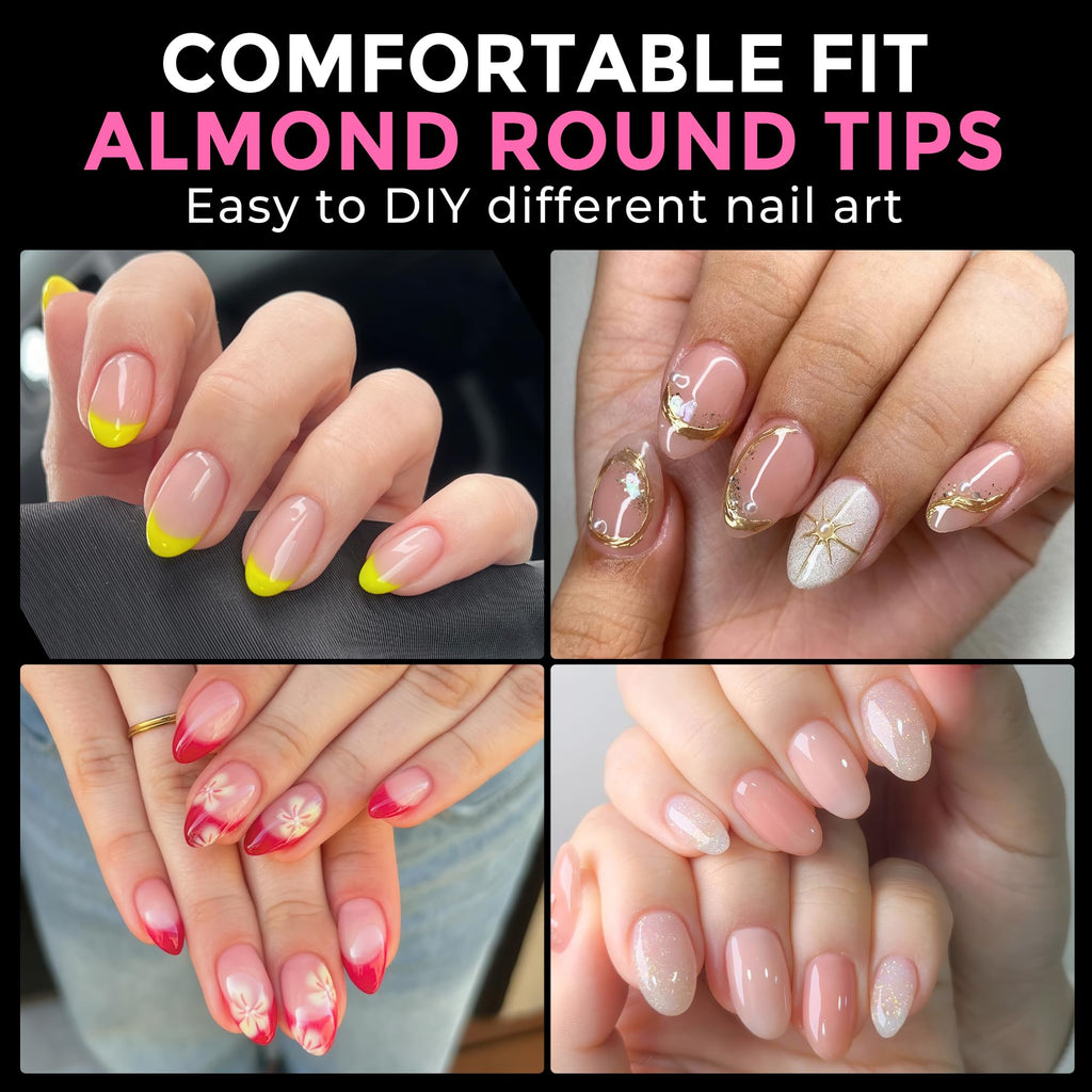 2 different options for glue , plus differnet shapes and sizes for nail tips! choose your pack !