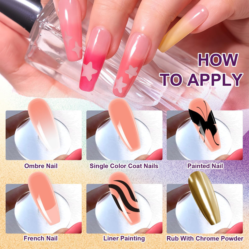 Gradient Painting Gel,(plenty of diff combinations!) 9 Colors Ombre Gel Nail Polish with 100Pcs Nail Sponges &Tweezers, Sponging Gel Nail Polish for Ombre Nails