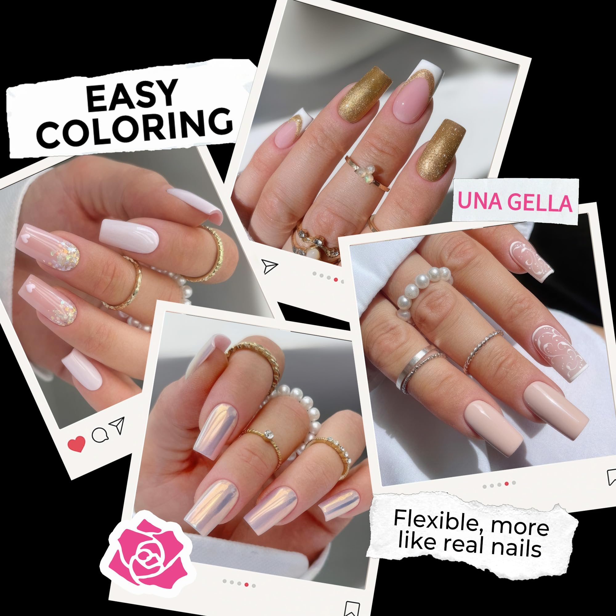2 different options for glue , plus differnet shapes and sizes for nail tips! choose your pack !