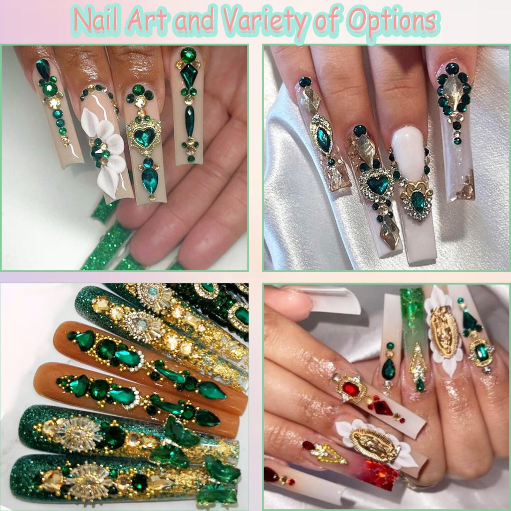 (5 diff packs ) 12 Types of 600  Diamonds + 2500 Flat Rhinestones Mix 20 Styles Flatback Stones Set + Tweezers + Drill Pen