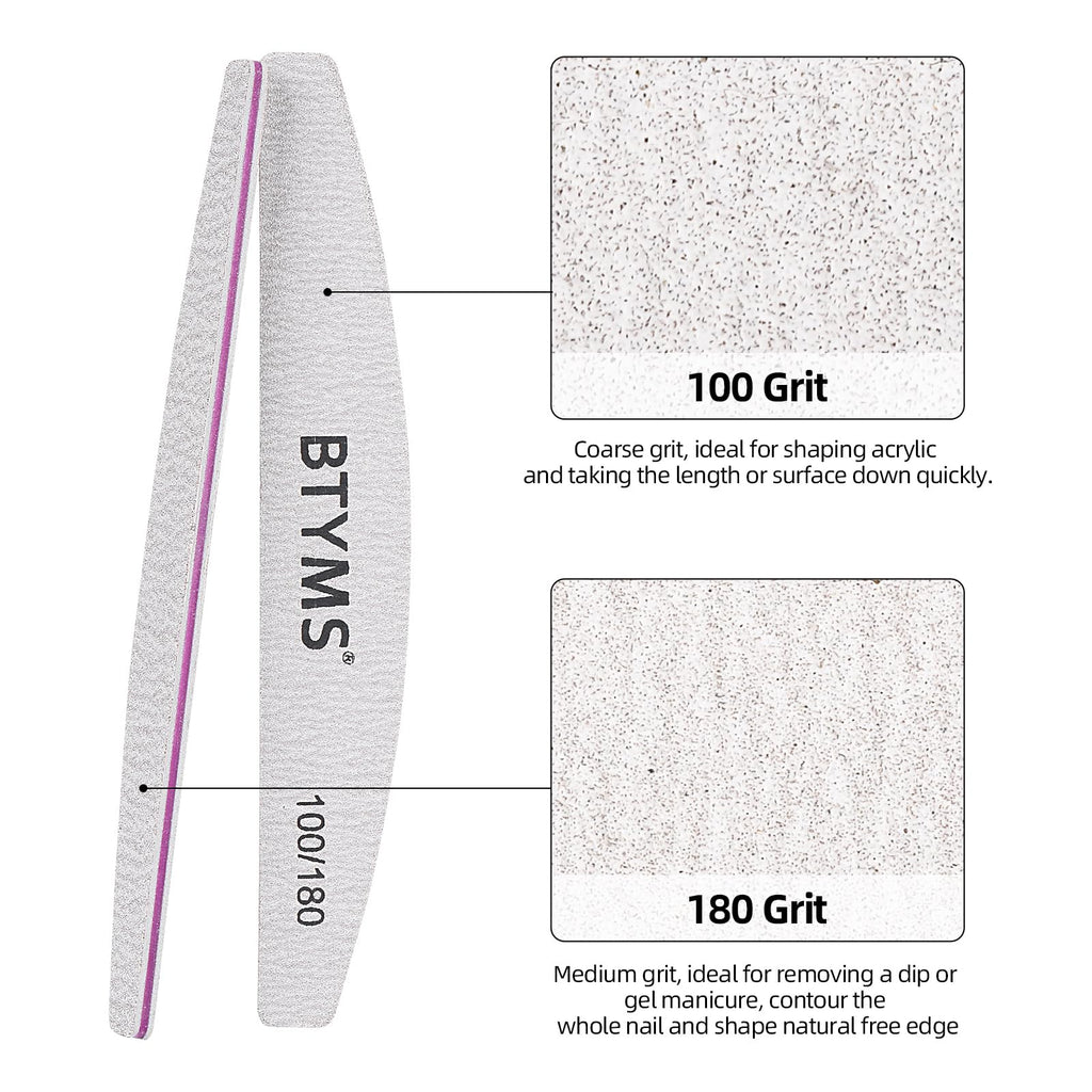 different packs ,  Nail Files ,  Grit Double Sided Emery Boards Coarse and Medium Nail File for Acrylic Nails