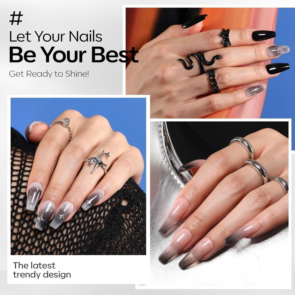 Modelones Magnetic Cat-Eye Gel Nail Polish, 11 Color Options
