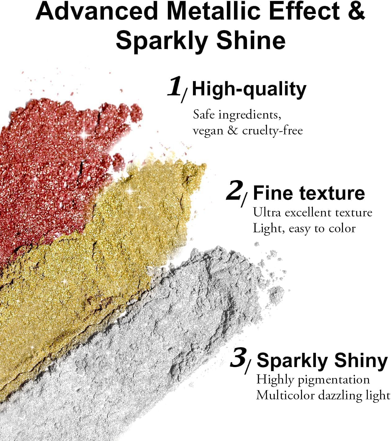 Holographic Chrome Nail Powder . (  4 different packs )