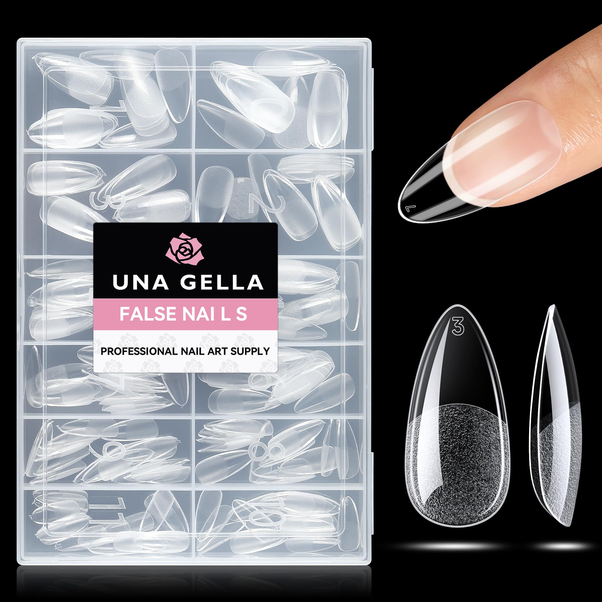 2 different options for glue , plus differnet shapes and sizes for nail tips! choose your pack !