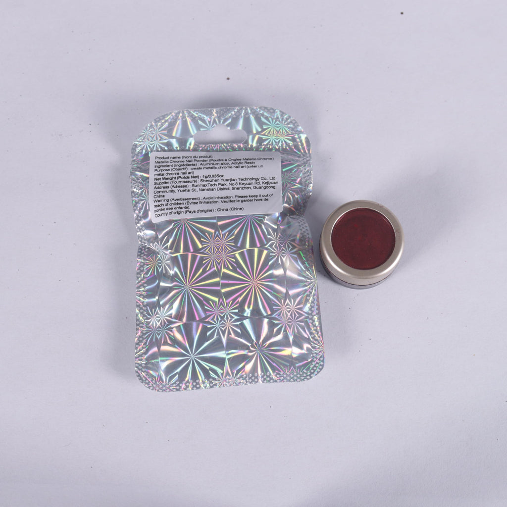 Laza Chrome Nail Powder Mirror Effect Metallic 6 diff colors