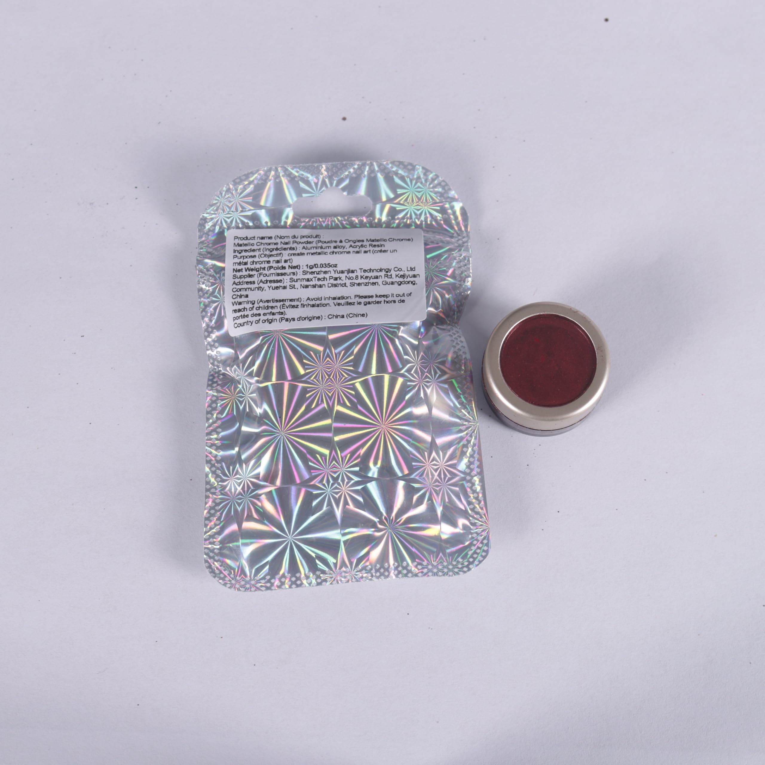 Laza Chrome Nail Powder Mirror Effect Metallic 6 diff colors