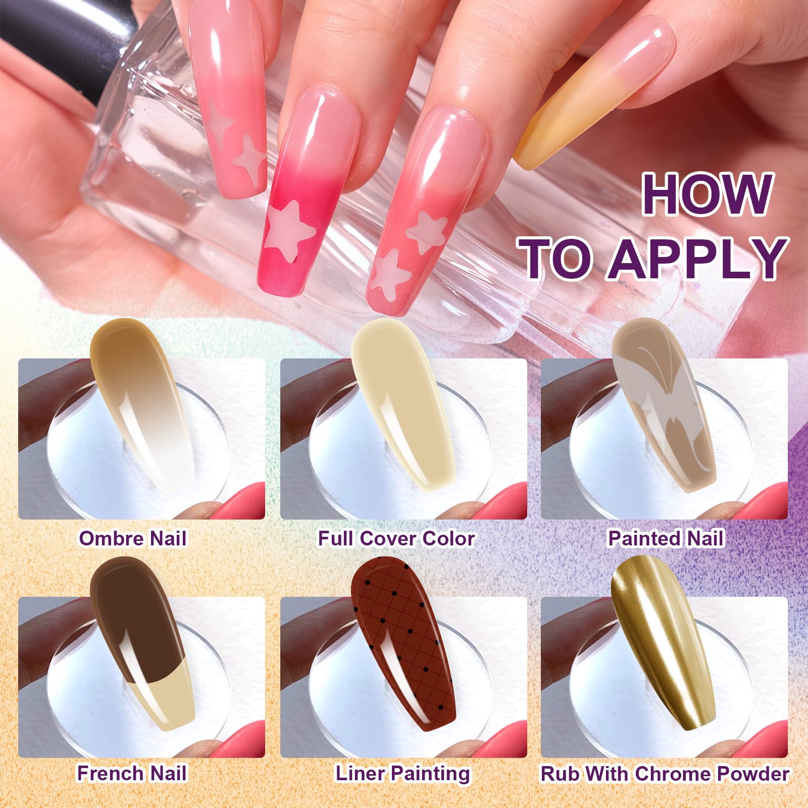Gradient Painting Gel,(plenty of diff combinations!) 9 Colors Ombre Gel Nail Polish with 100Pcs Nail Sponges &Tweezers, Sponging Gel Nail Polish for Ombre Nails
