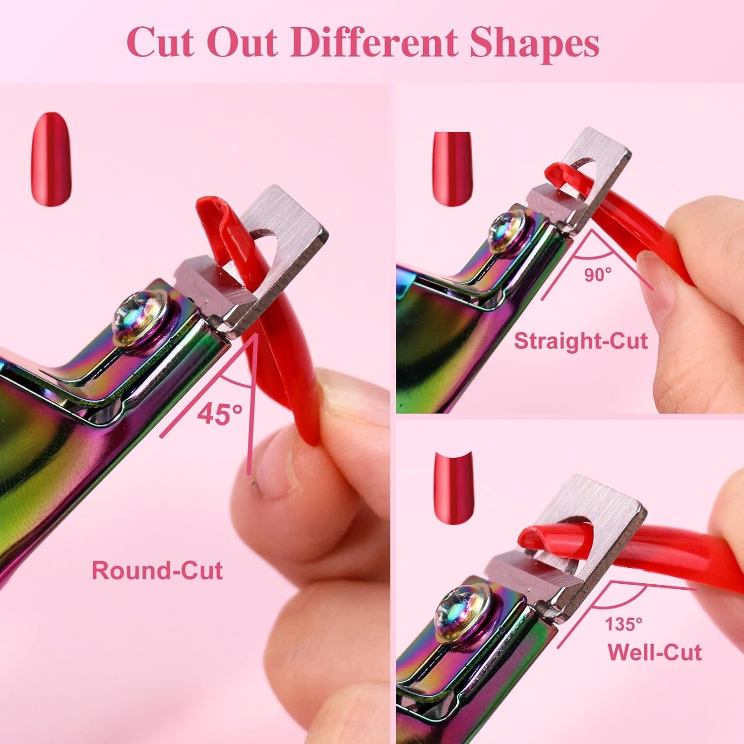 Acrylic Nail Clippers, Professional Adjustable Stainless Nail Trimmer for Acrylic Nails Fake Nail Tips, Nail Clippers Cutters 