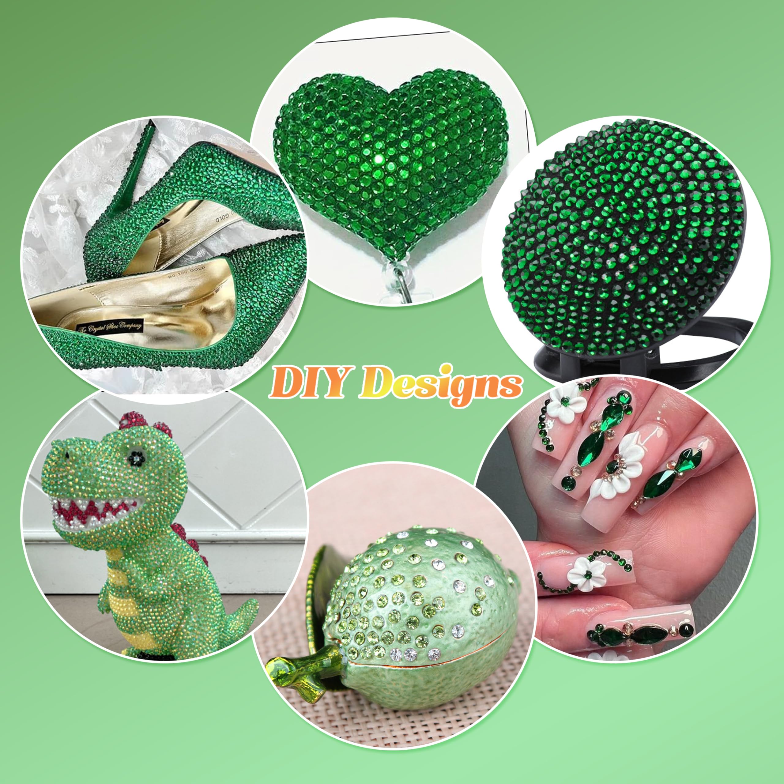 22000 Pcs Flatback Pearls and Rhinestones Bedazzling Kit, Mixed Size Half Pearls Gemsn  ( 8 different colors )