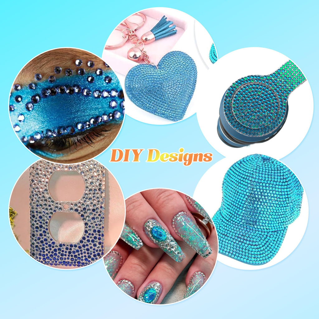 22000 Pcs Flatback Pearls and Rhinestones Bedazzling Kit, Mixed Size Half Pearls Gemsn  ( 8 different colors )